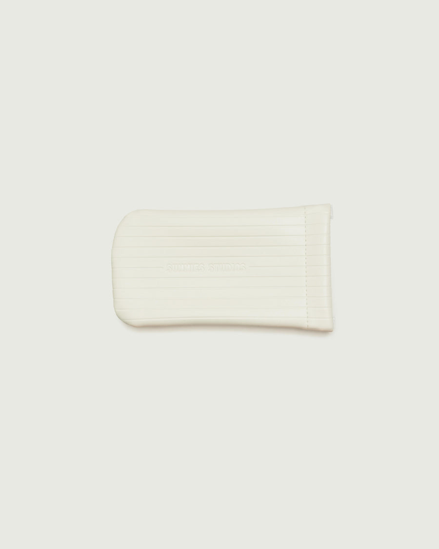 Ribbed Sac Eyewear case white  front