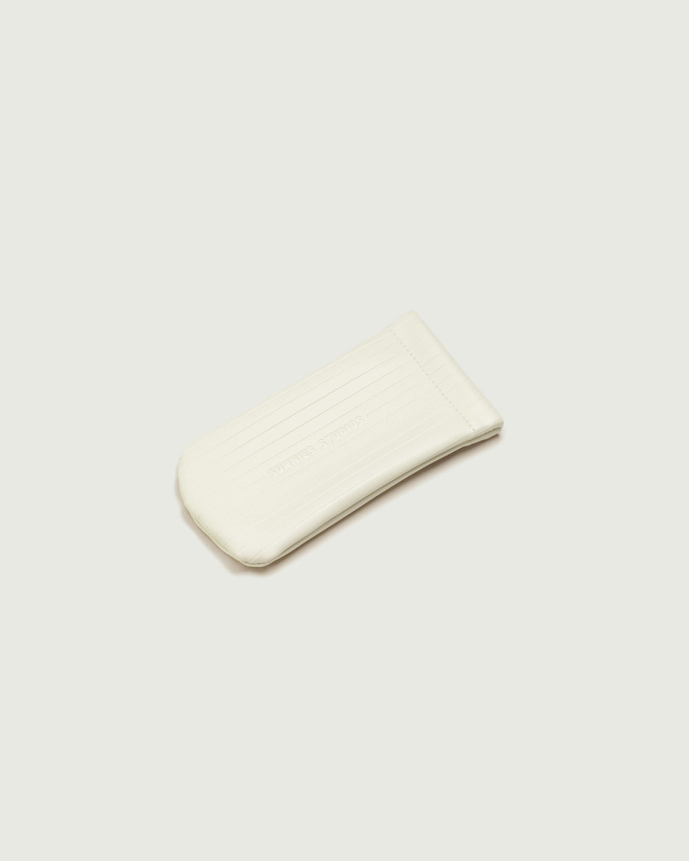 Burrata::Ribbed Sac Eyewear case white  top