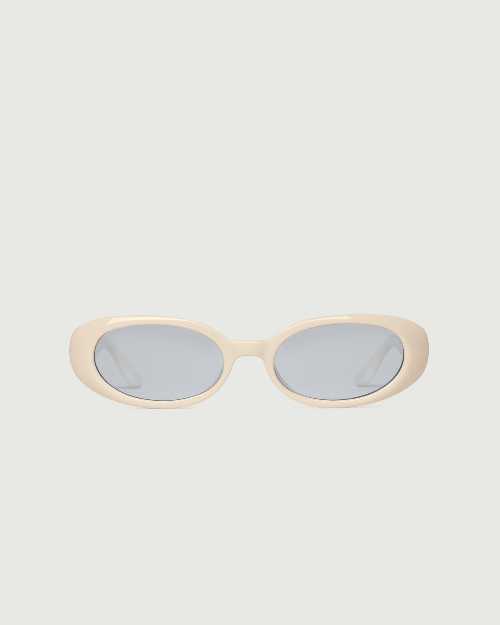 Burrata::Devon Sunglasses oval White recycled polyester front