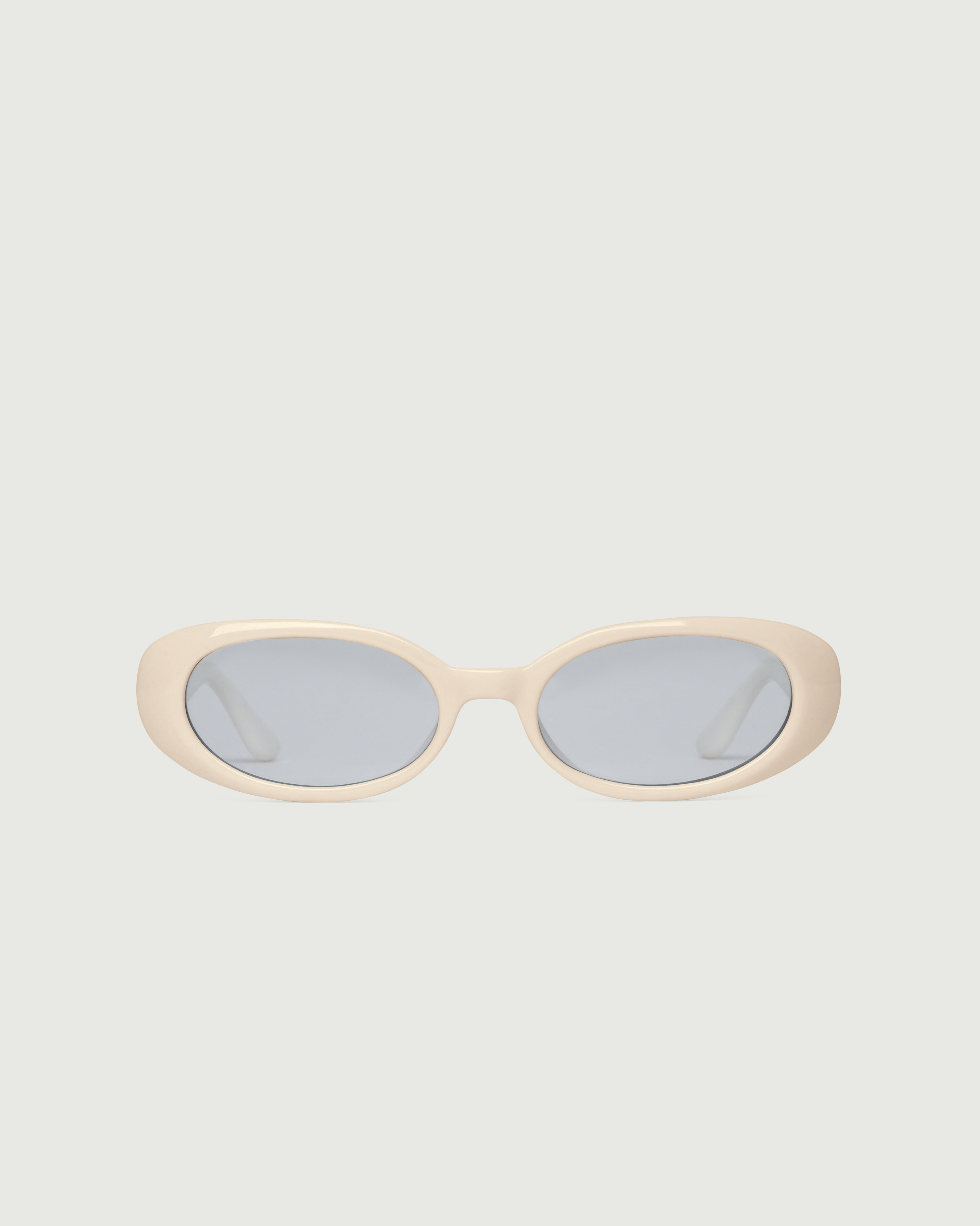 Burrata::Devon Sunglasses oval White recycled polyester front