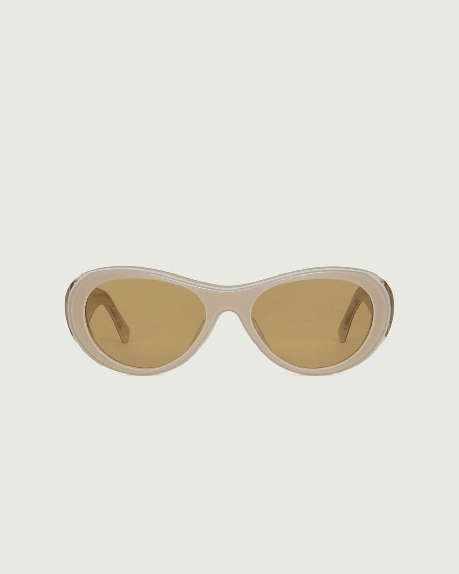 Brooke Sunglasses pilot white  acetate front