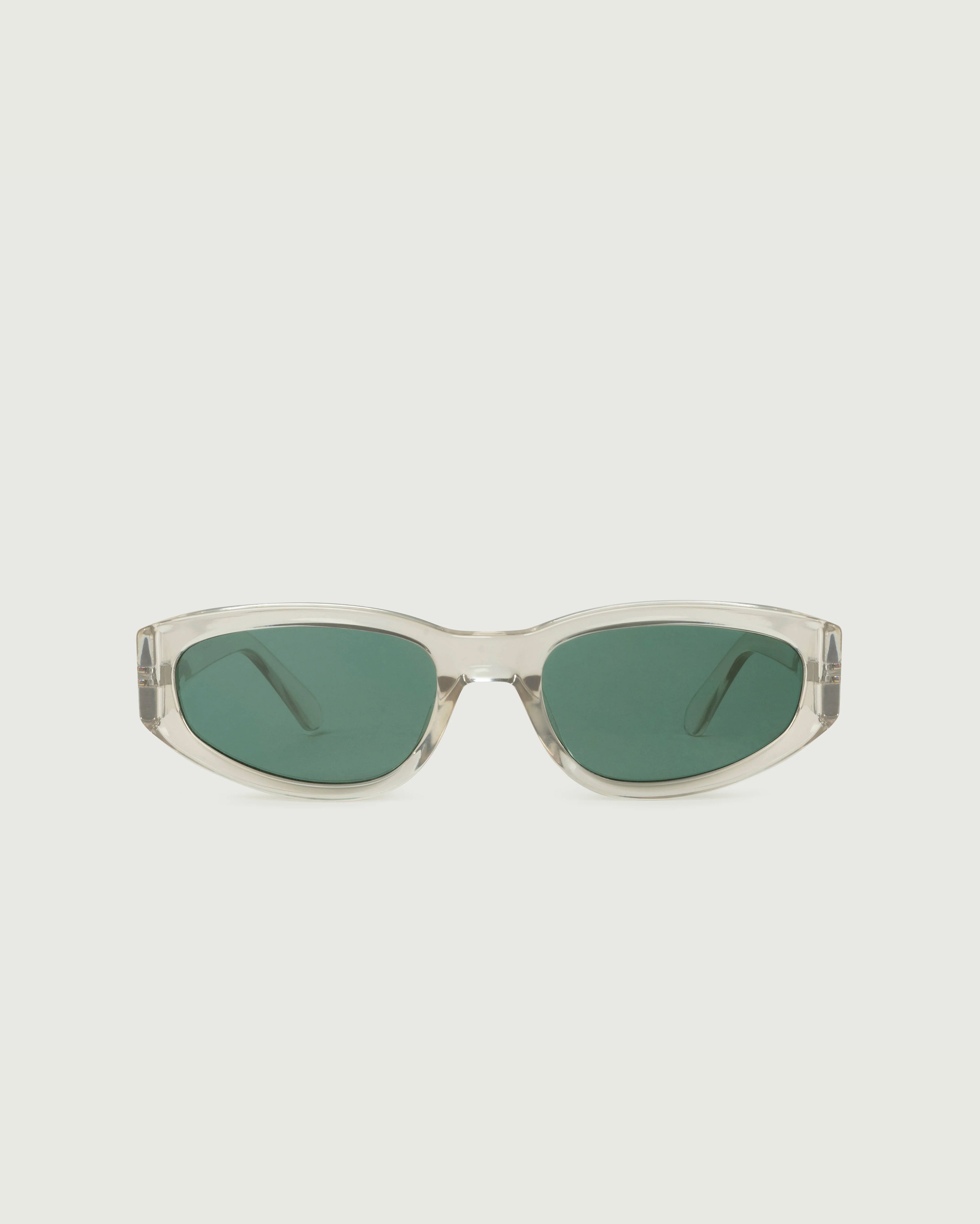 Champagne::June Sunglasses cateye clear recycled polyester front