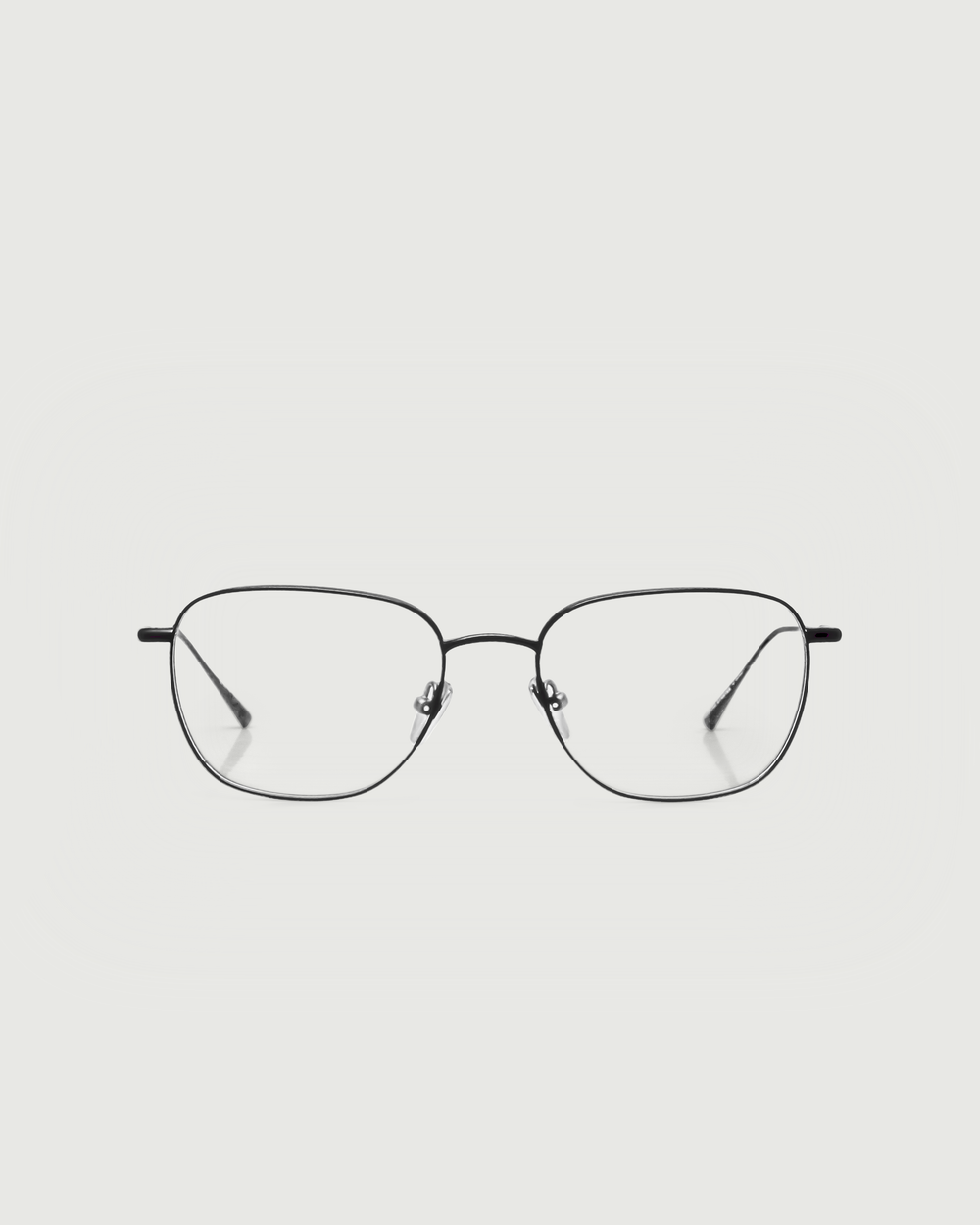 Charcoal::Alfie Eyeglasses square black titanium front