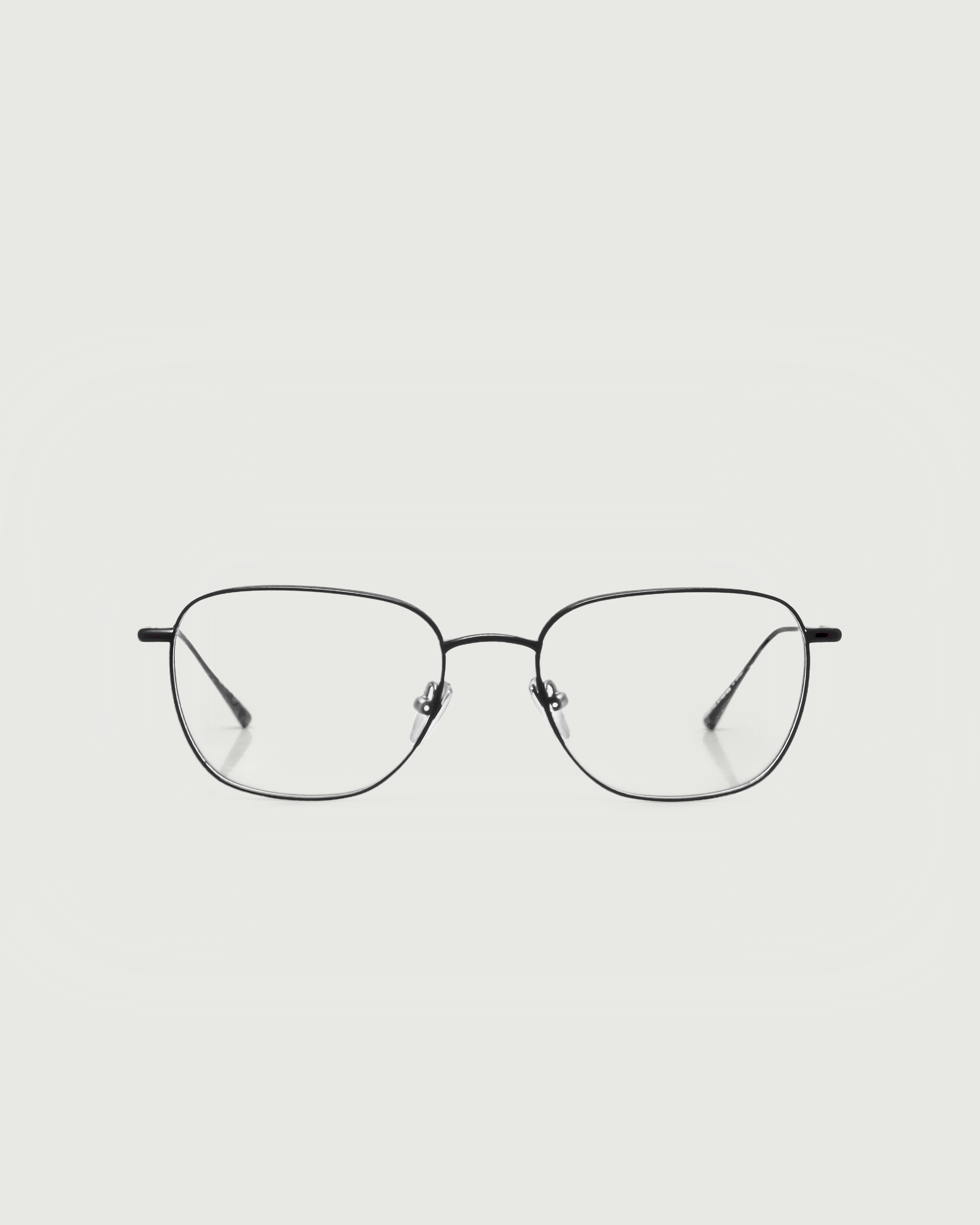 Charcoal::Alfie Eyeglasses square black titanium front