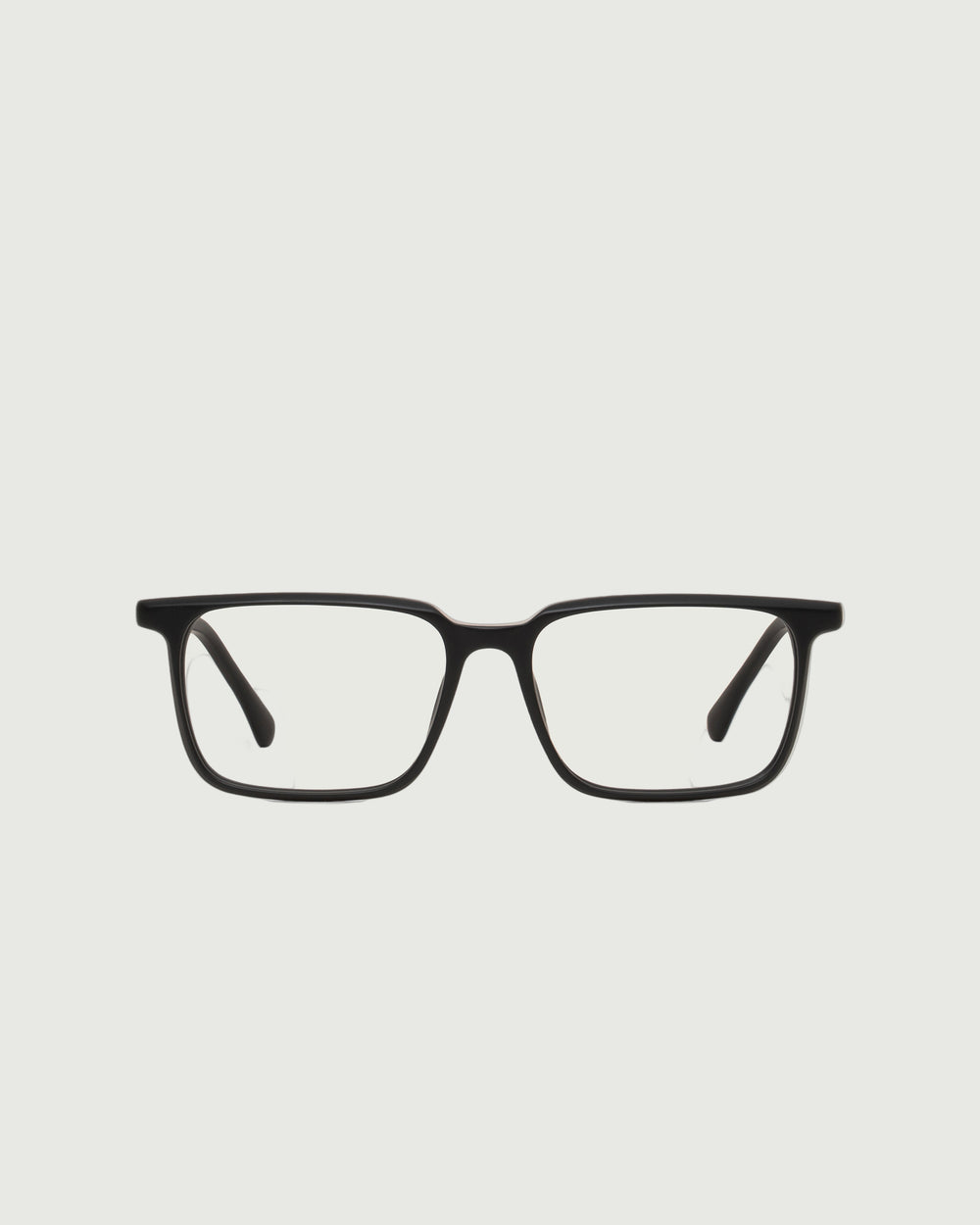 Charcoal::Buddy Eyeglasses rectangle Black acetate front