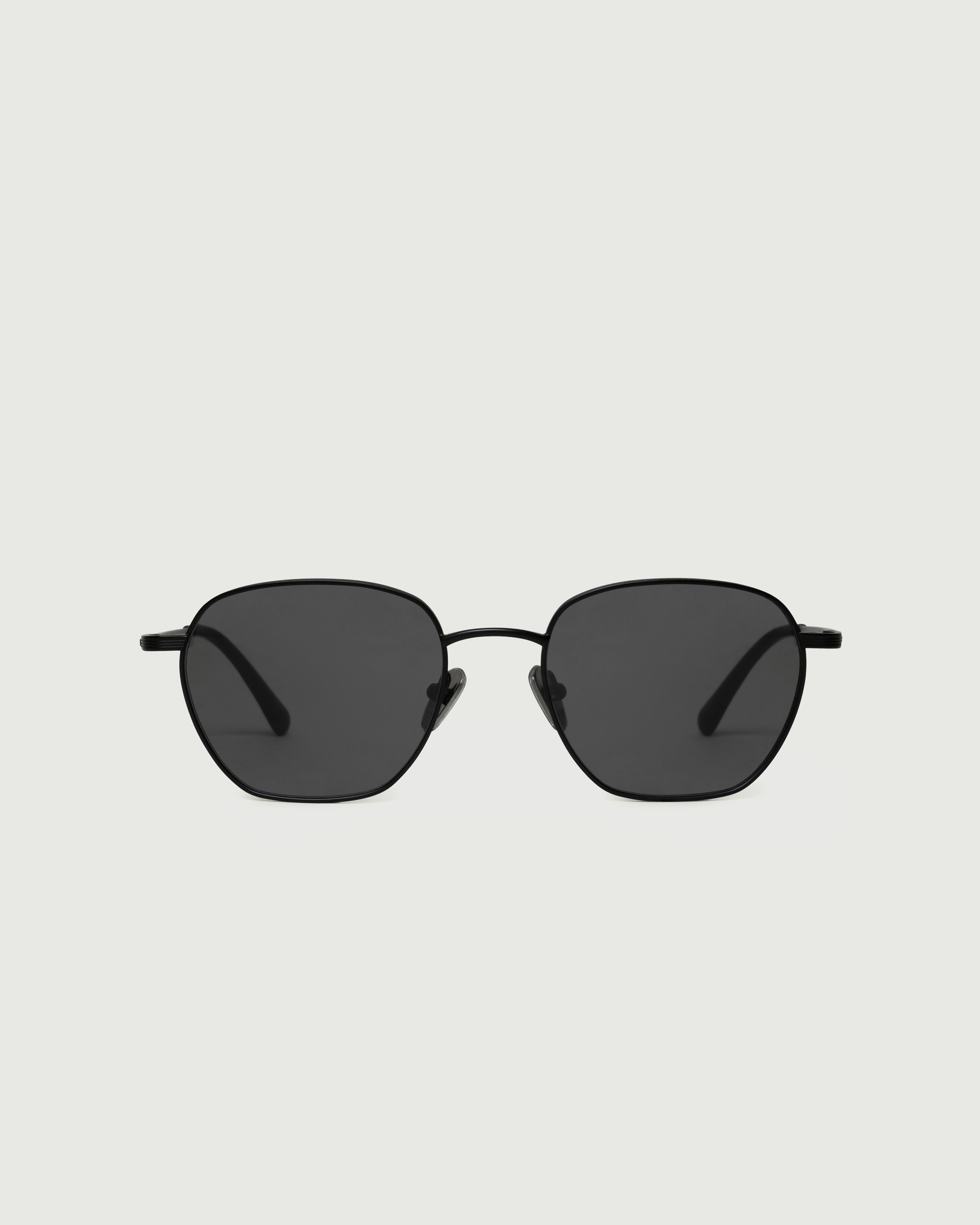 Charcoal::Cameron Sunglasses square Black metal front