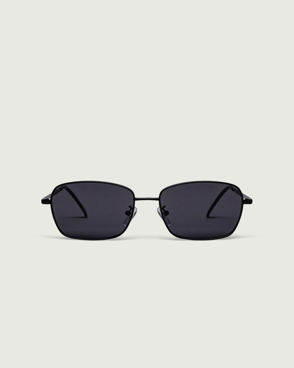 Charcoal::Emman Sunglasses rectangle black metal front