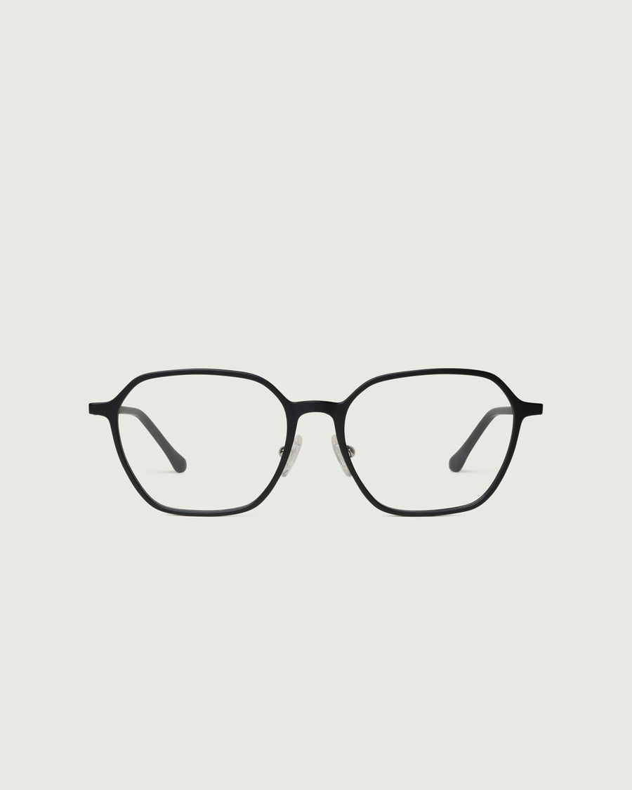 Helsinki+ Eyeglasses square black plant-based plastic front