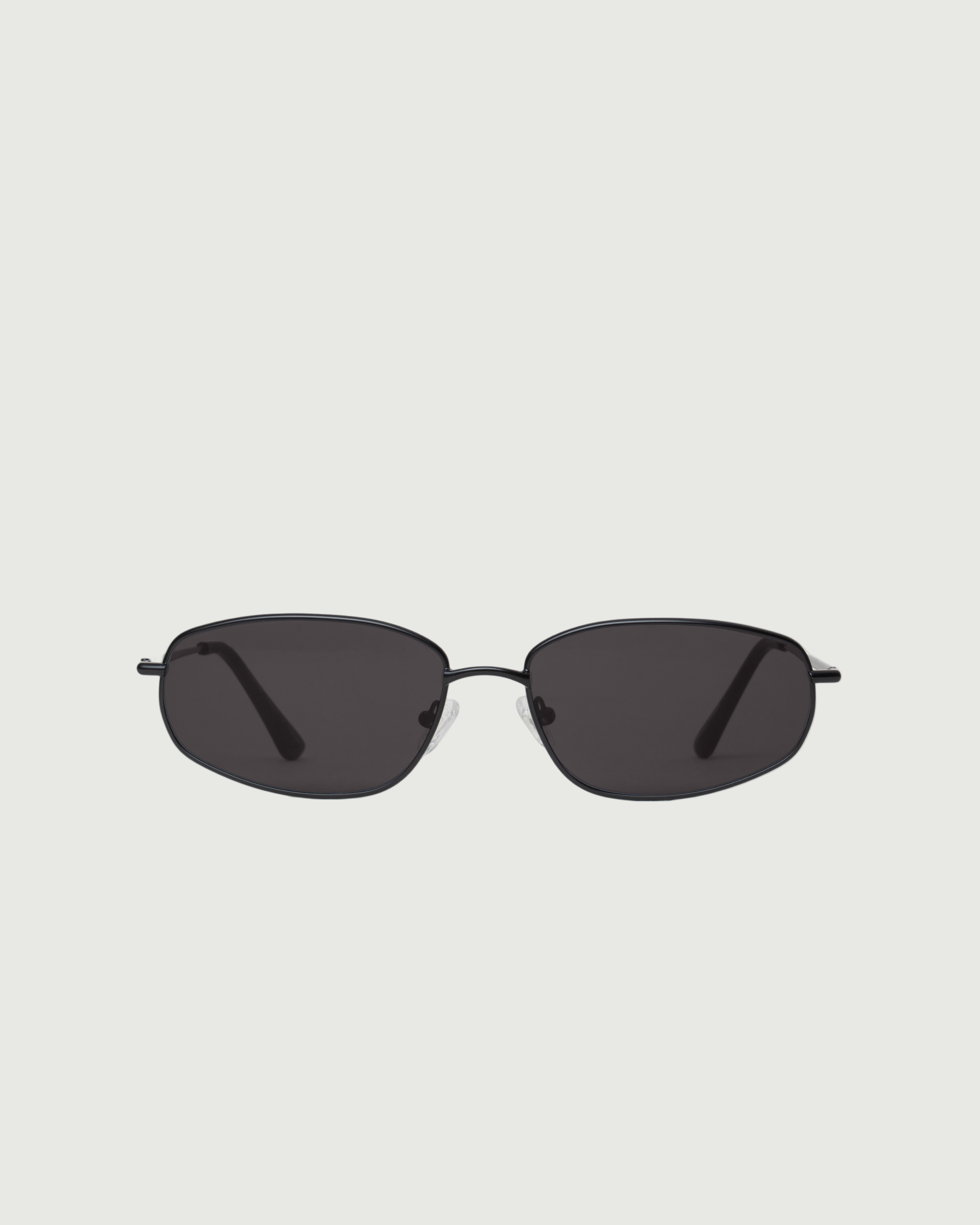 Charcoal::Ryder Wide Sunglasses rectangle Black metal front
