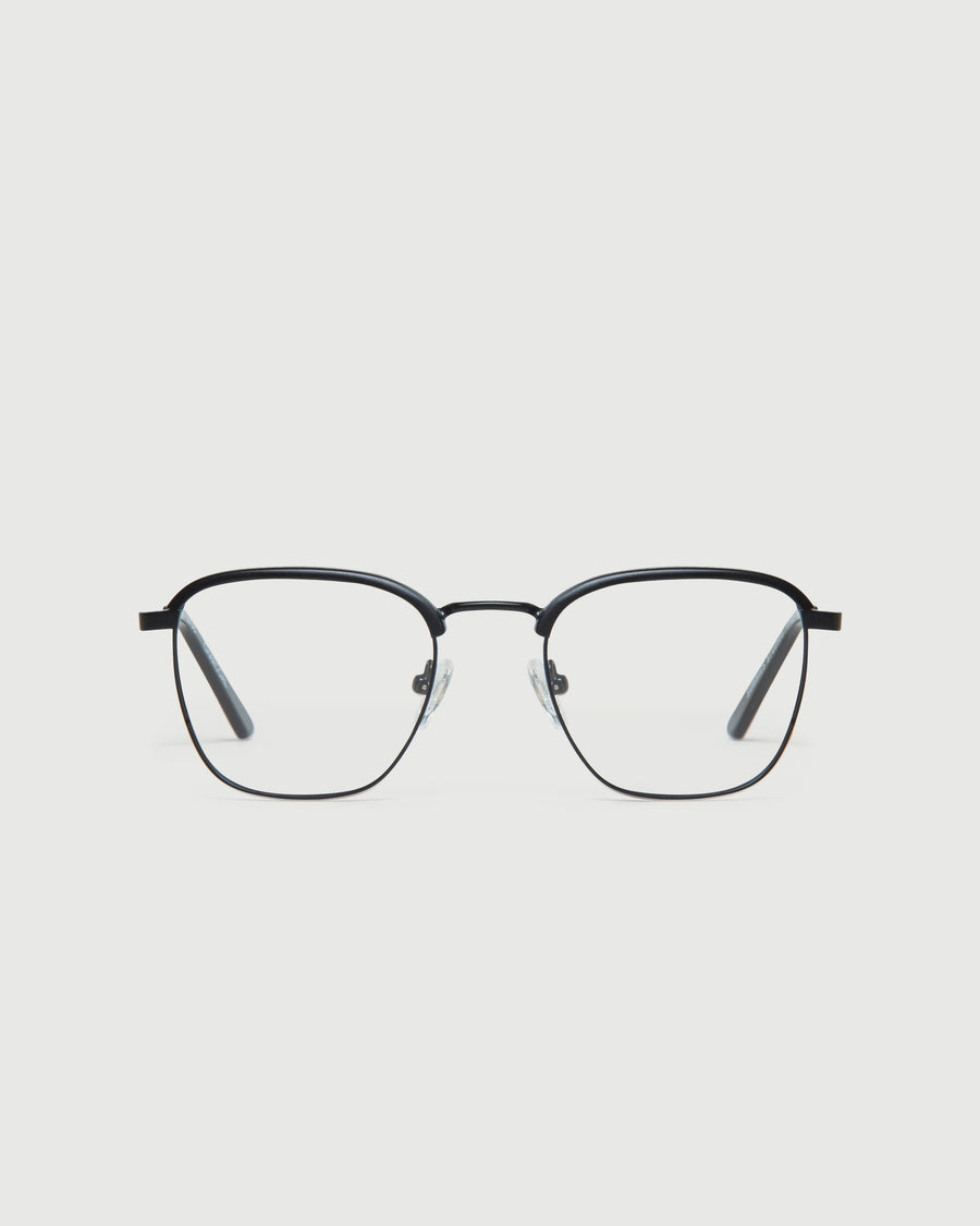 Clyde Eyeglasses browline black metal front