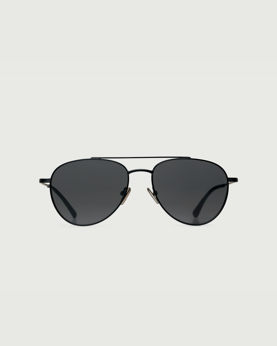 Evan Sunglasses pilot black metal front