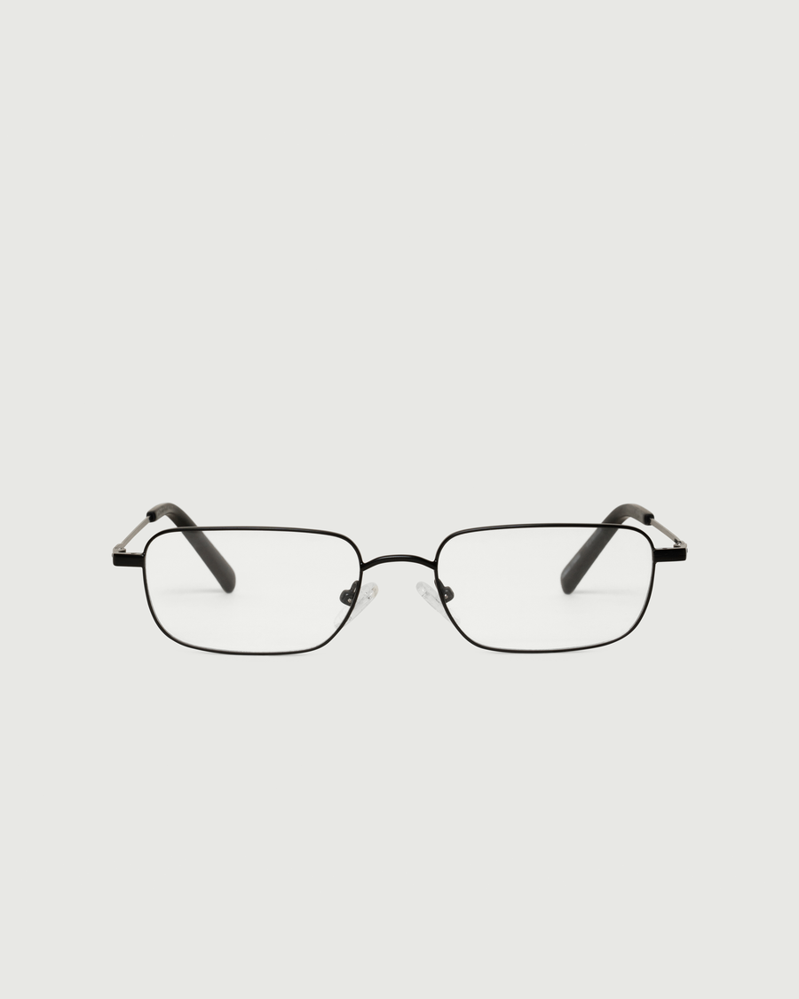 Graham Eyeglasses rectangle Black metal front