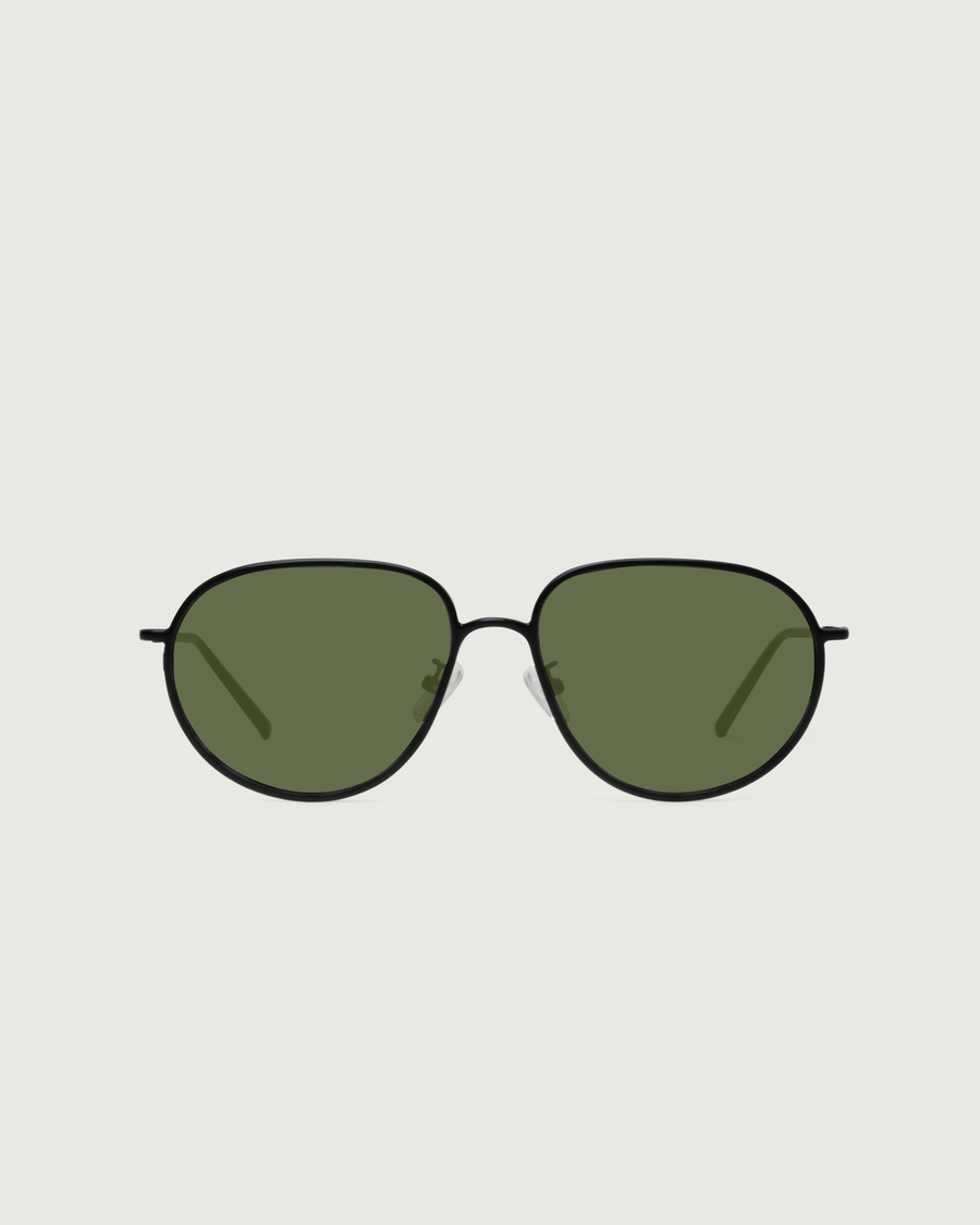 Monty Eyeglasses pilot Black metal front