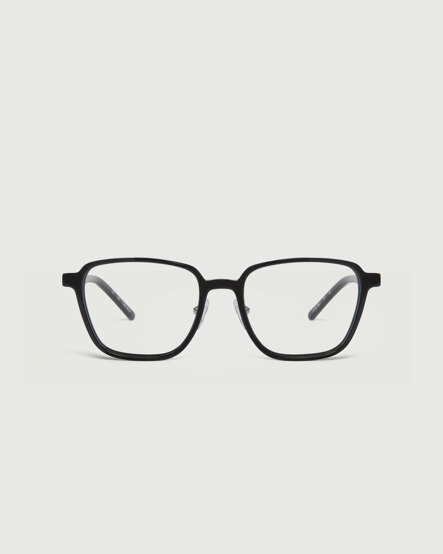 Jensen Eyeglasses square black acetate front