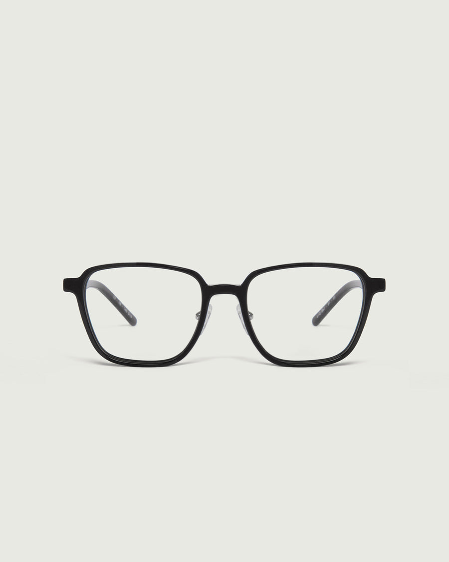 :Jensen Eyeglasses square black plastic front