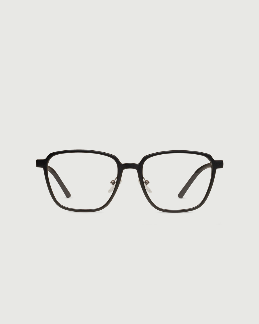 Jensen Wide Eyeglasses square black plant-based front