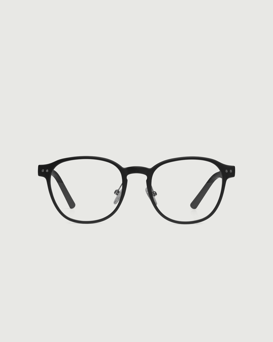 Orman Wide Eyeglasses round black plant-based front
