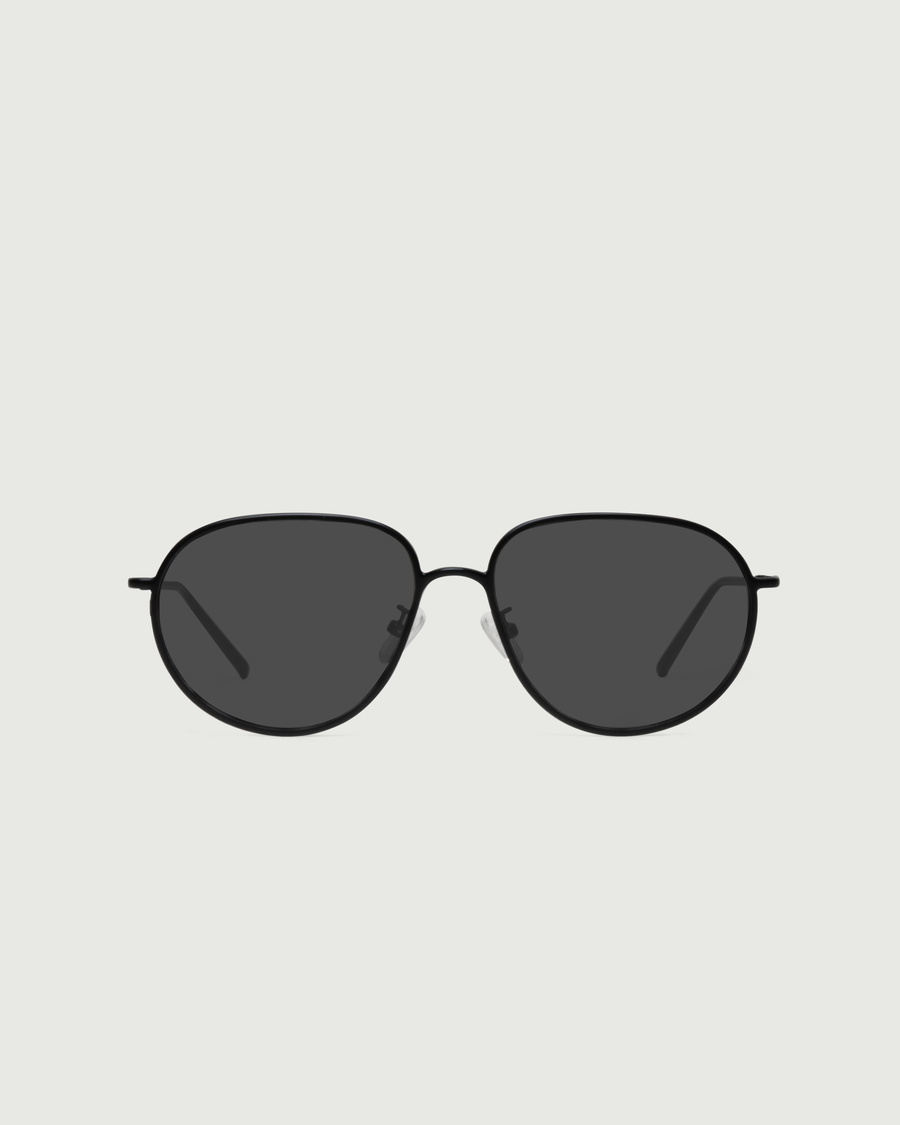 Monty Eyeglasses pilot Black metal front