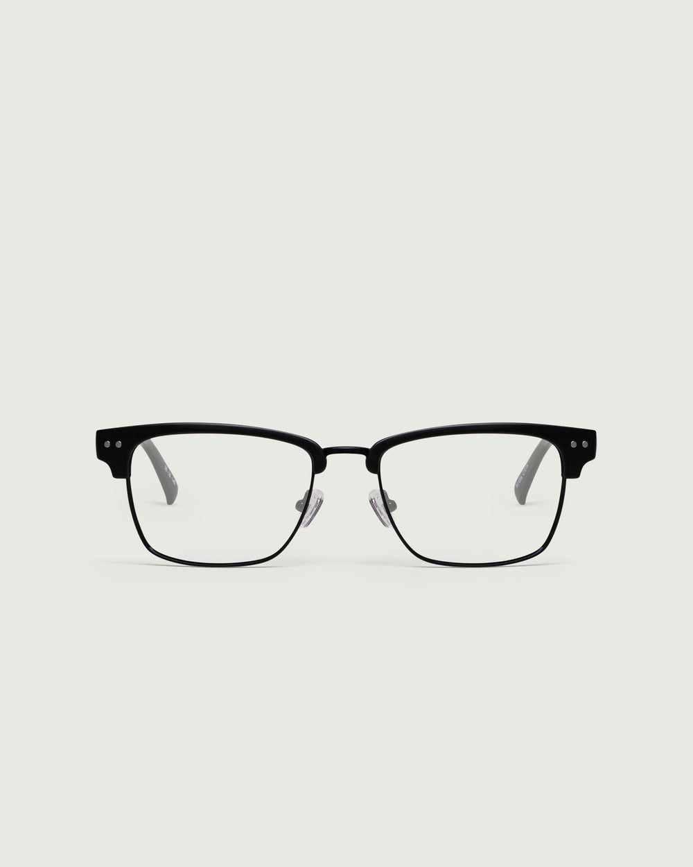Charcoal::Barragan Eyeglasses browline black plastic front