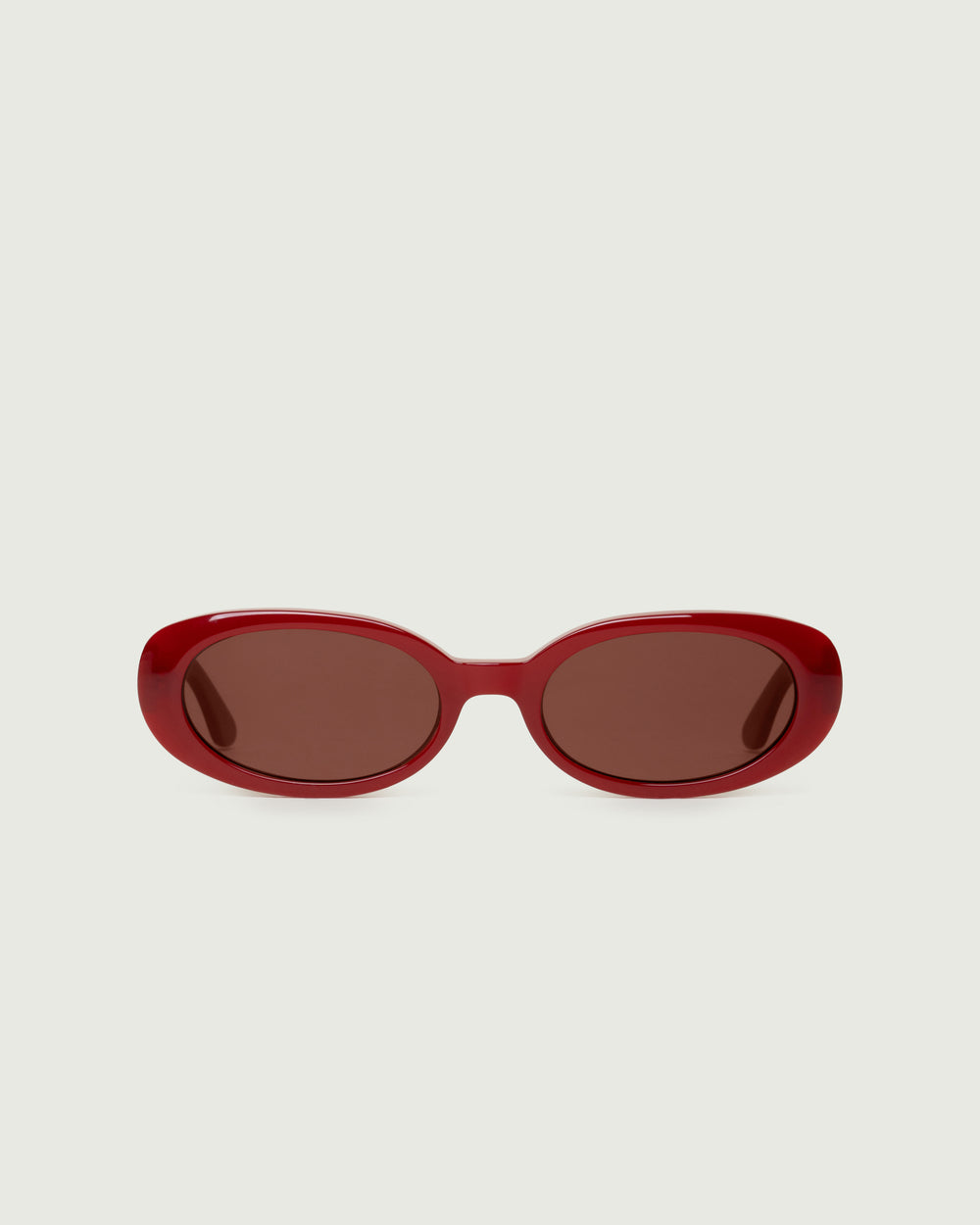 Cherry ::Devon  Sunglasses round red acetate front