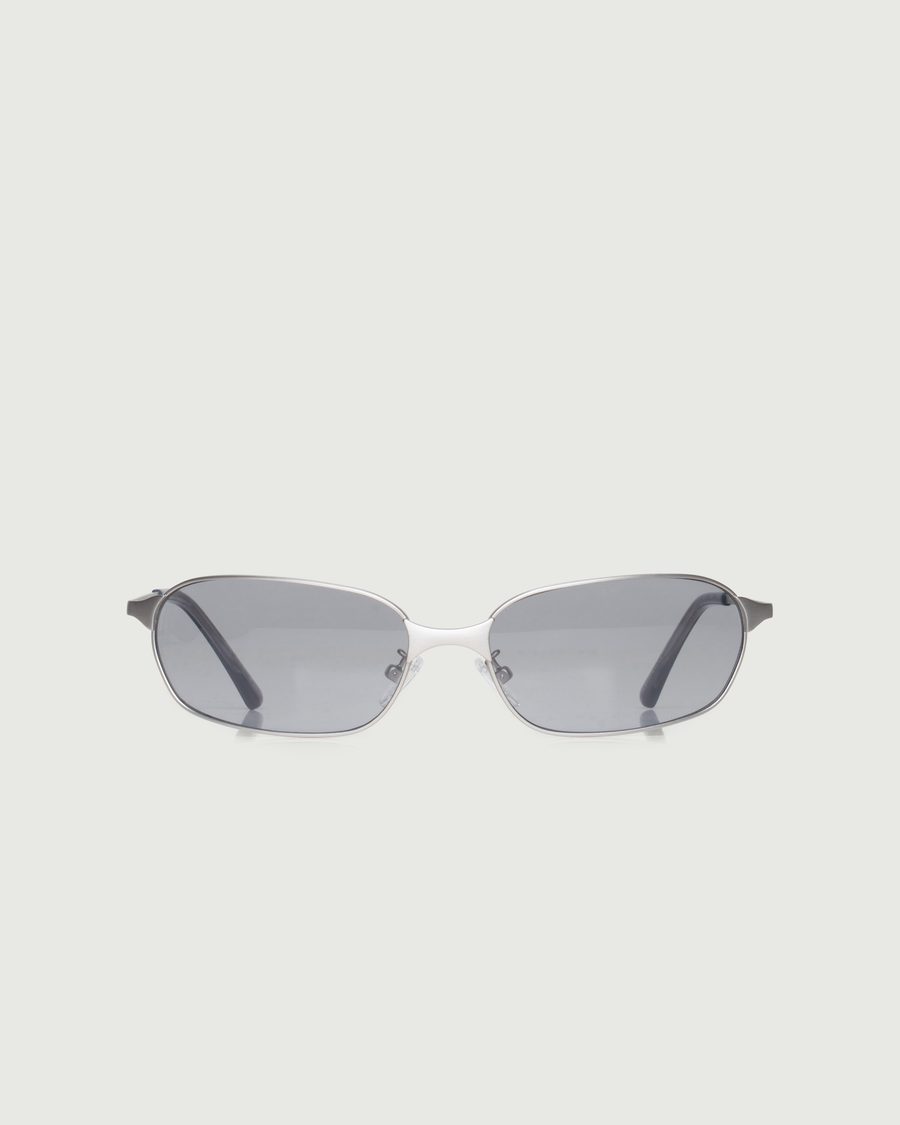 Aspen Sunglasses Rectangle gray metal front