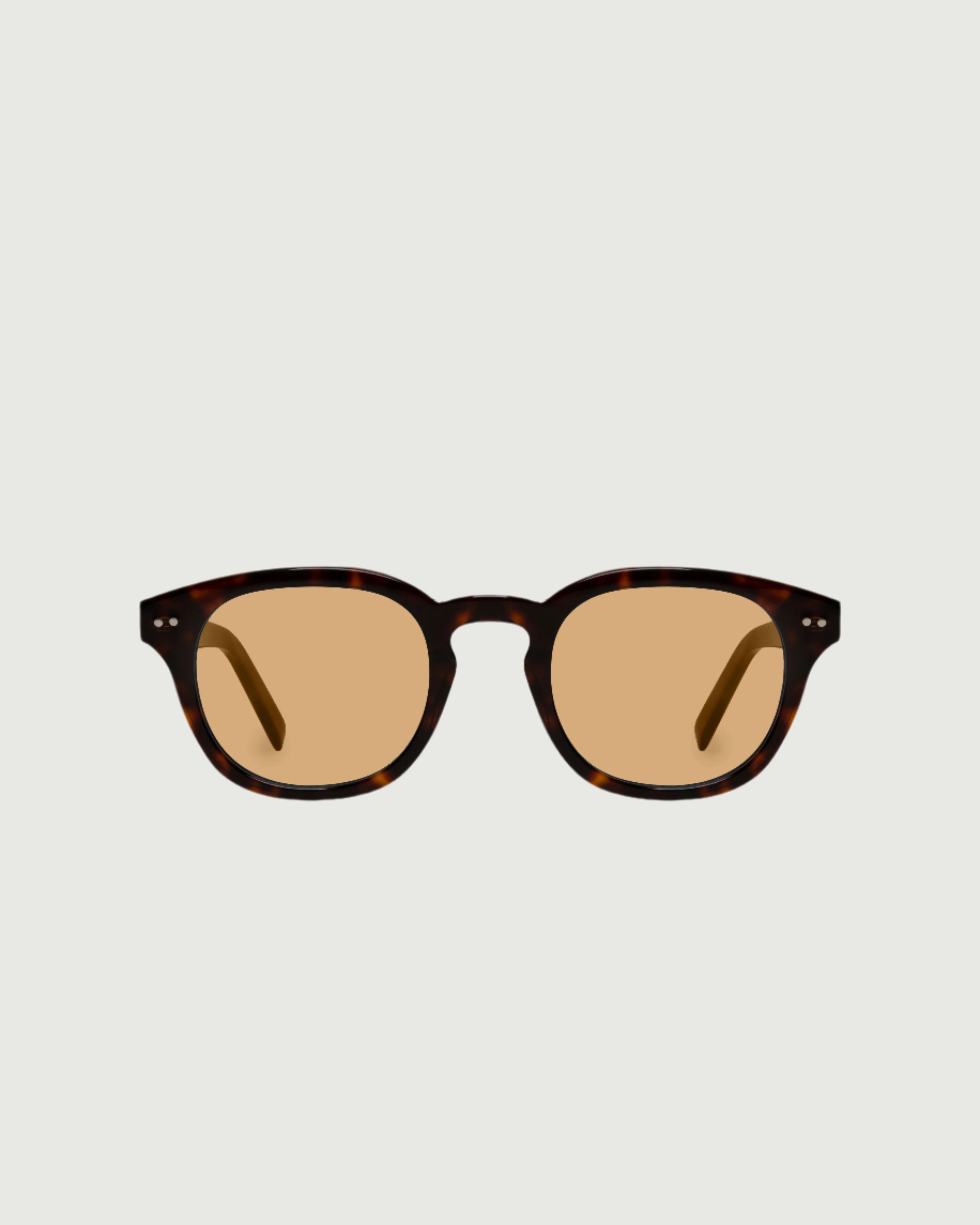 Classic Tort Apricot::Hugh Sunglasses round Tort acetate front