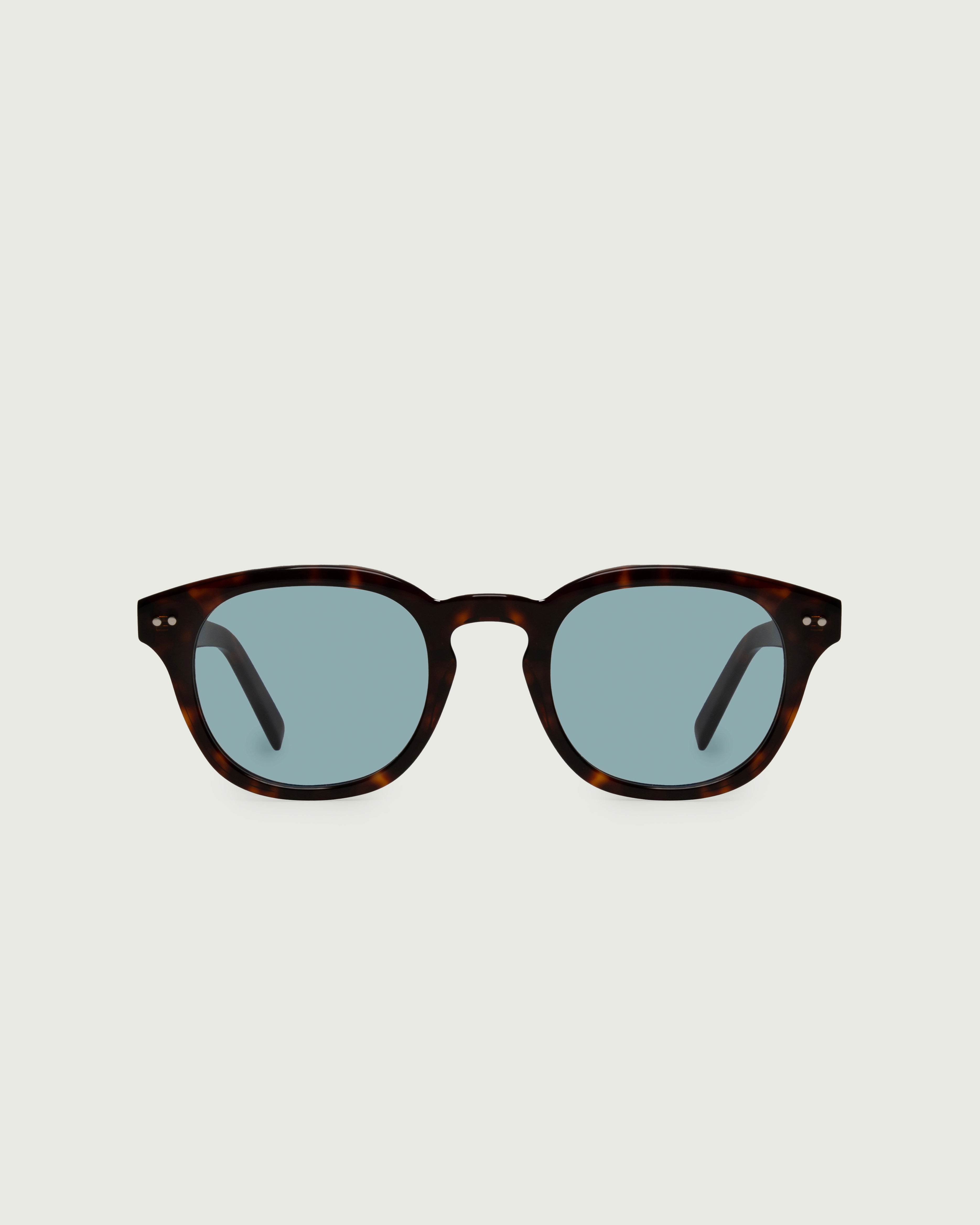 Classic Tort Bluebird::Hugh Sunglasses round Tort acetate front