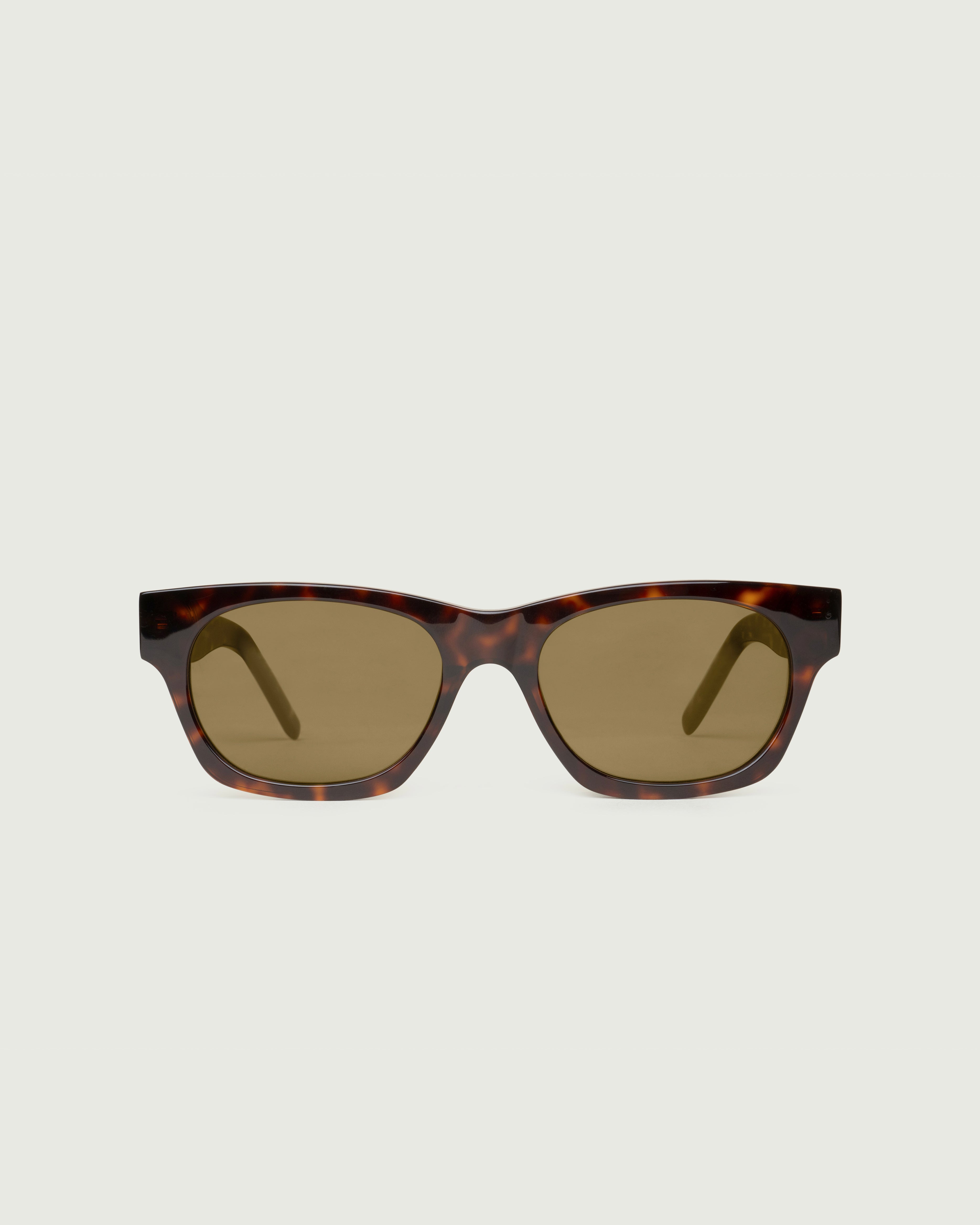 Classic Tort::Wolf Sunglasses rectangle tort acetate front