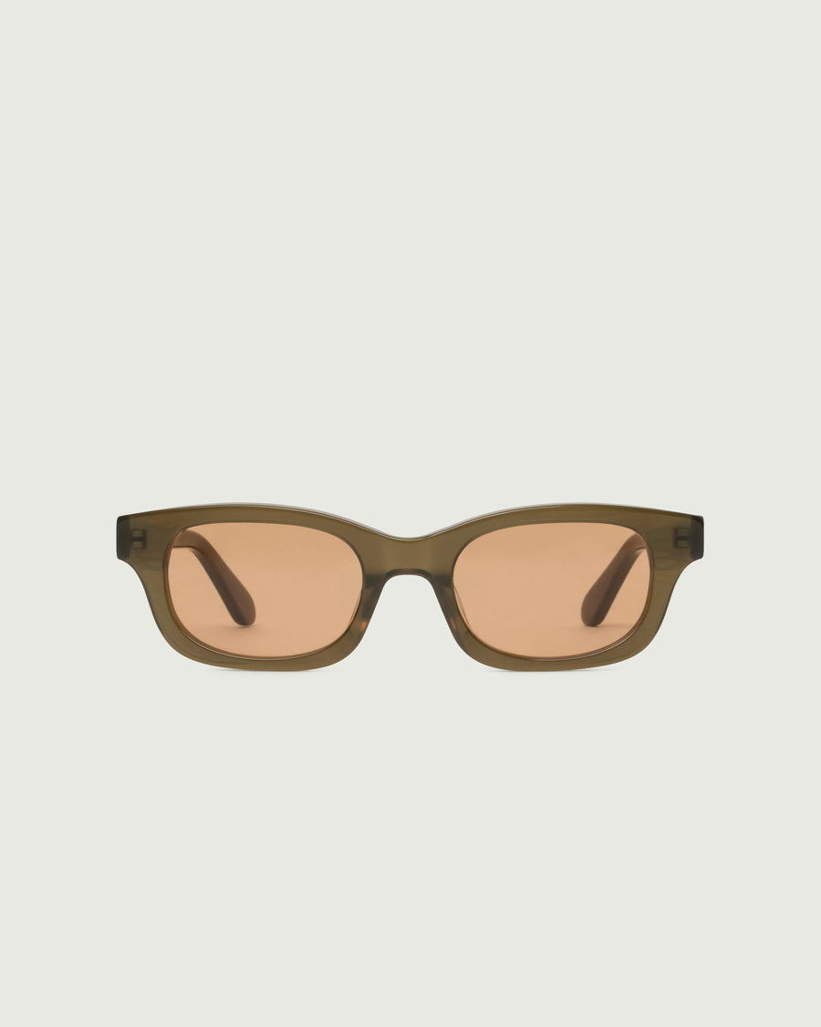 Dane Sunglasses rectangle Green acetate front