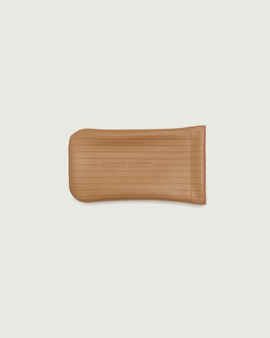 Ribbed Sac Eyewear case brown  front