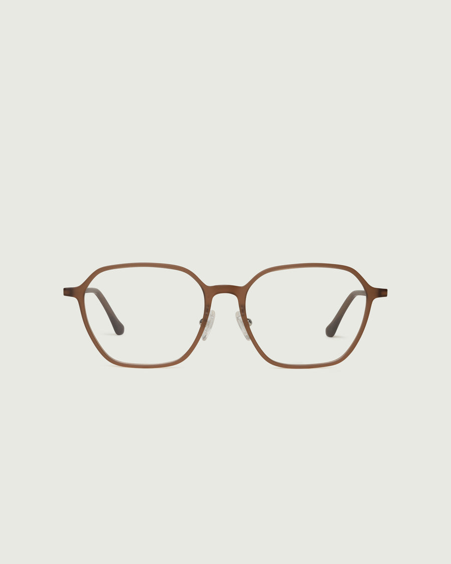 Helsinki+ Eyeglasses square brown  plant-based plastic front