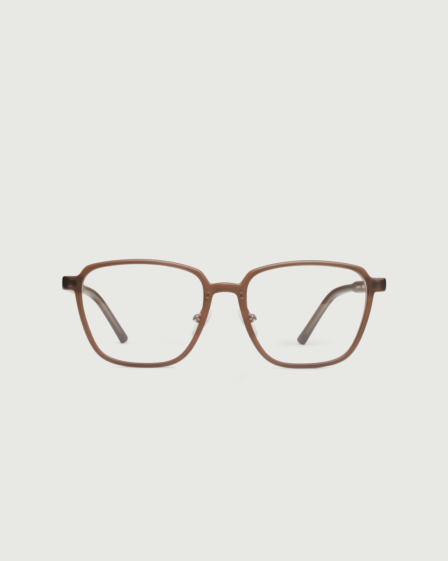 Jensen Wide Eyeglasses square brown plant-based front