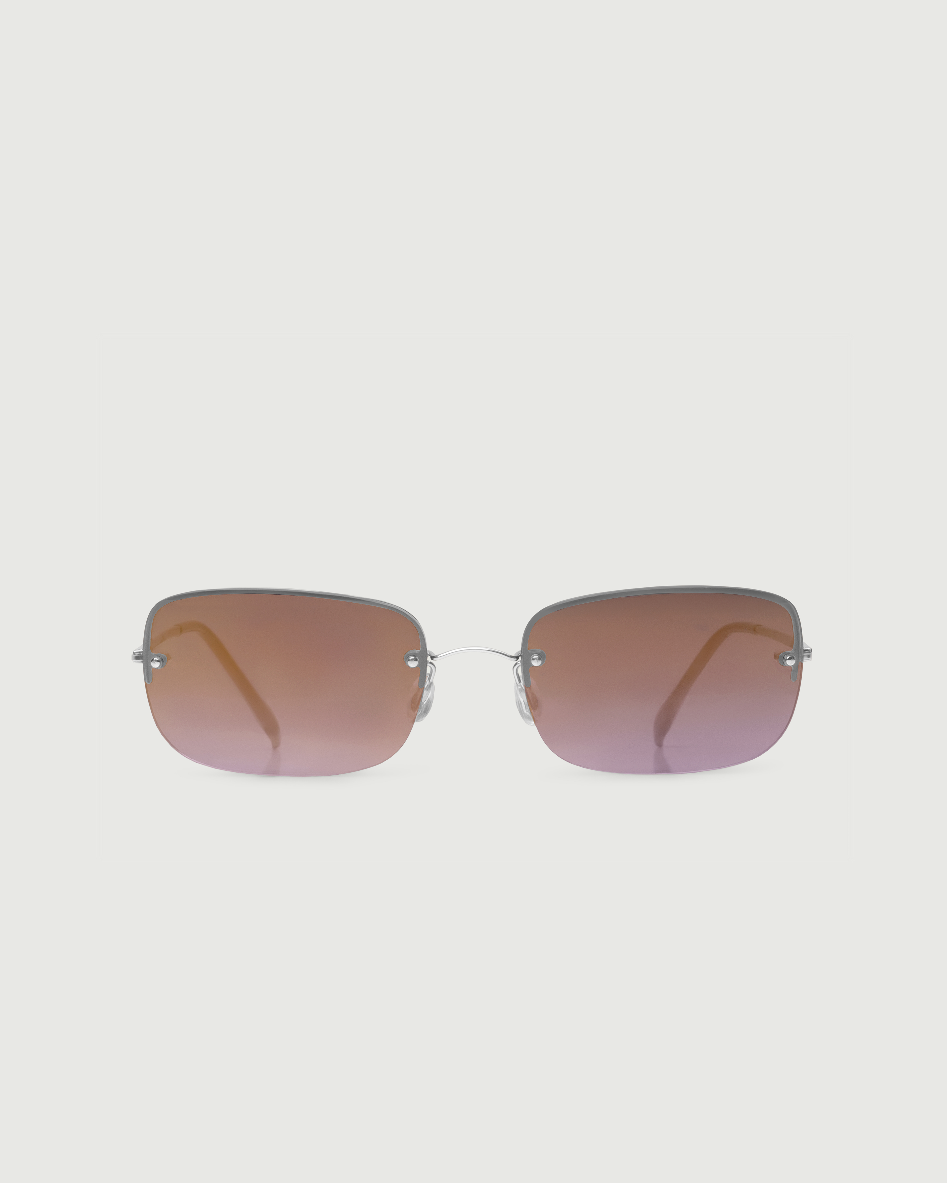 Coin Aurora::Stevie Sunglasses rectangle silver metal front