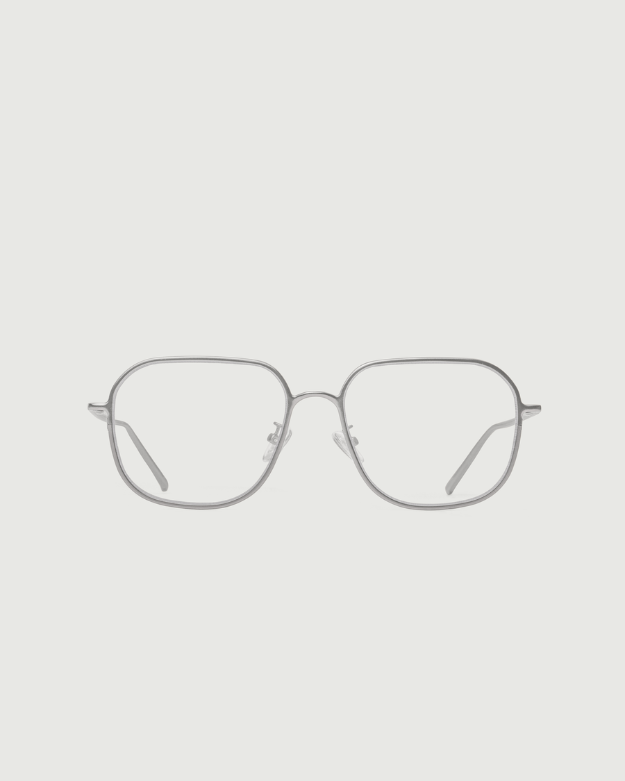 Pascal Eyeglasses square Silver metal front