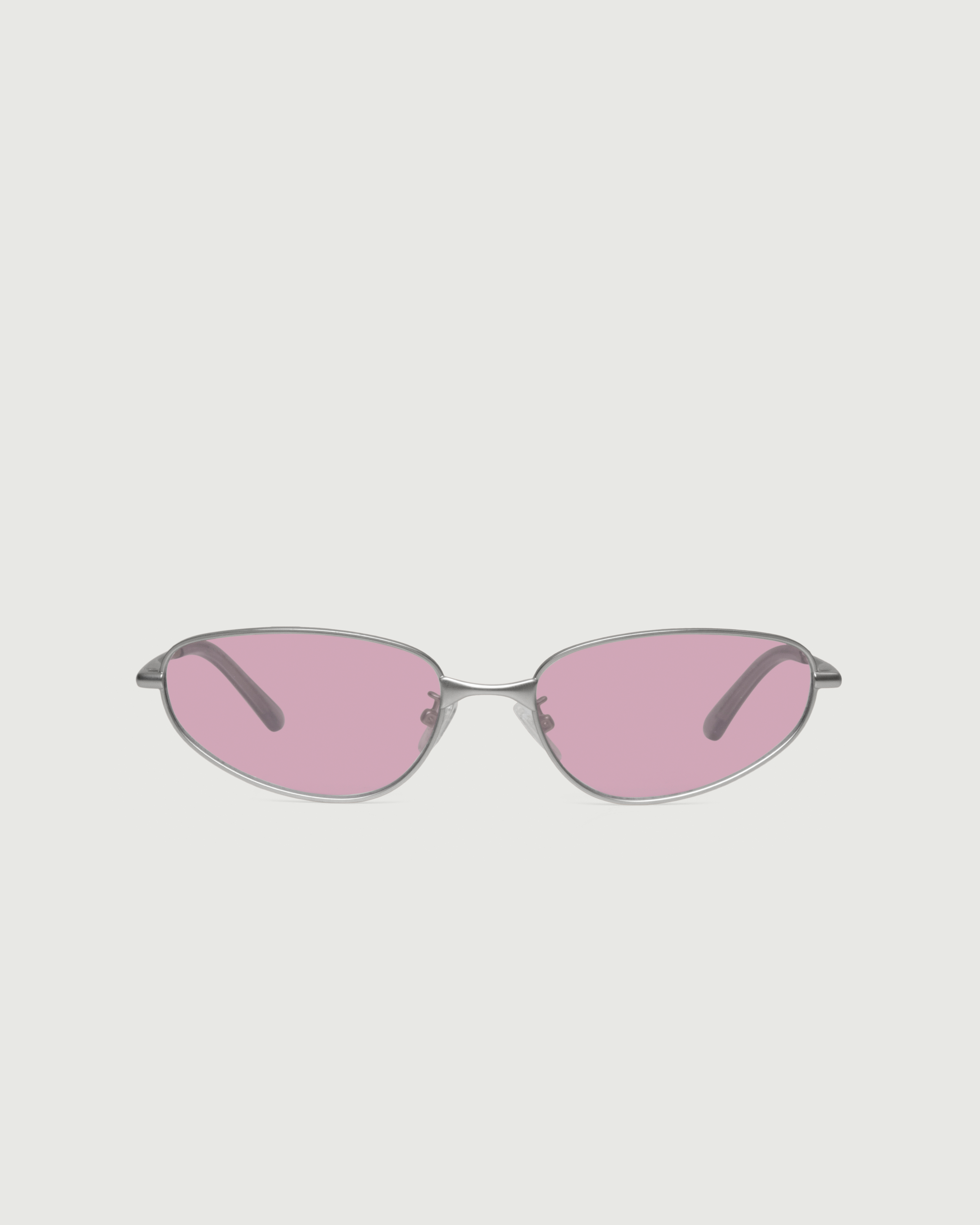 Coin Pink Guava Adaptive::Selene Eyeglasses cateye Silver metal front