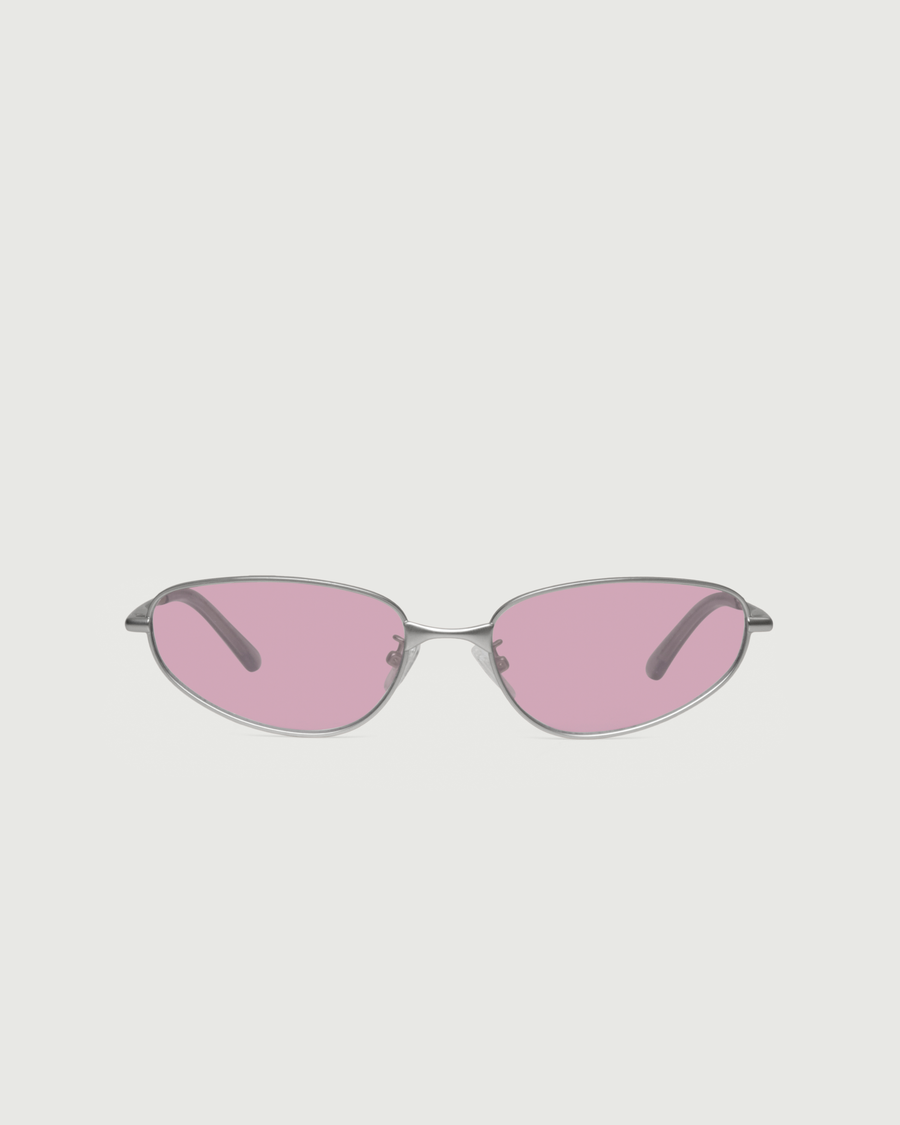 Selene Eyeglasses cateye Silver metal front