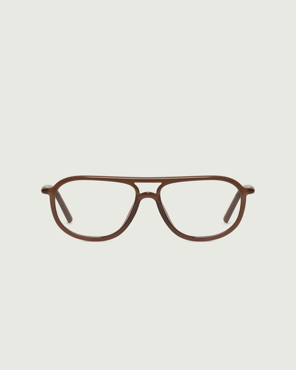 Cortado::Astrid Eyeglasses pilot Brown castor seed front