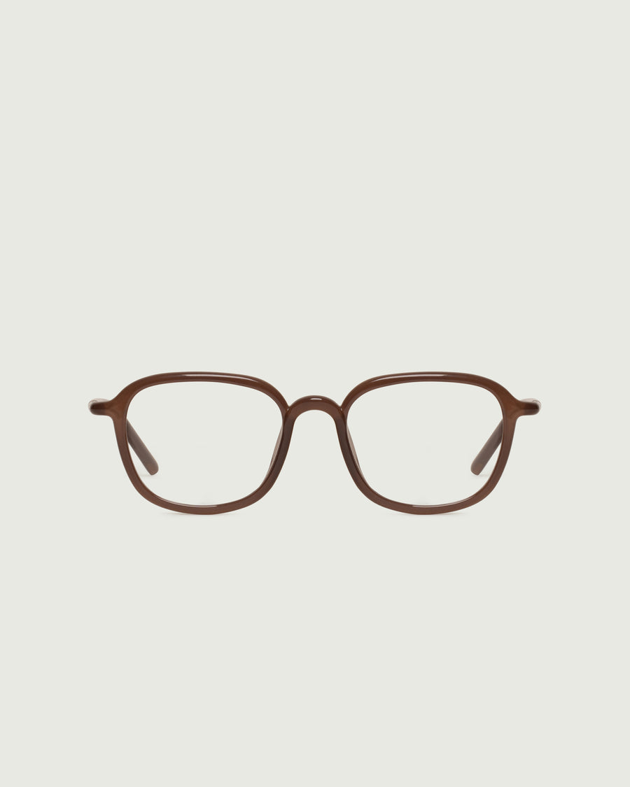 Daria Eyeglasses square Brown castor seed front