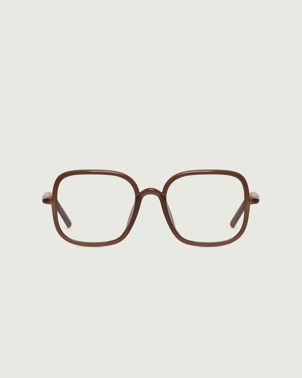 Cortado::Eleanor Eyeglasses square Brown castor seed front
