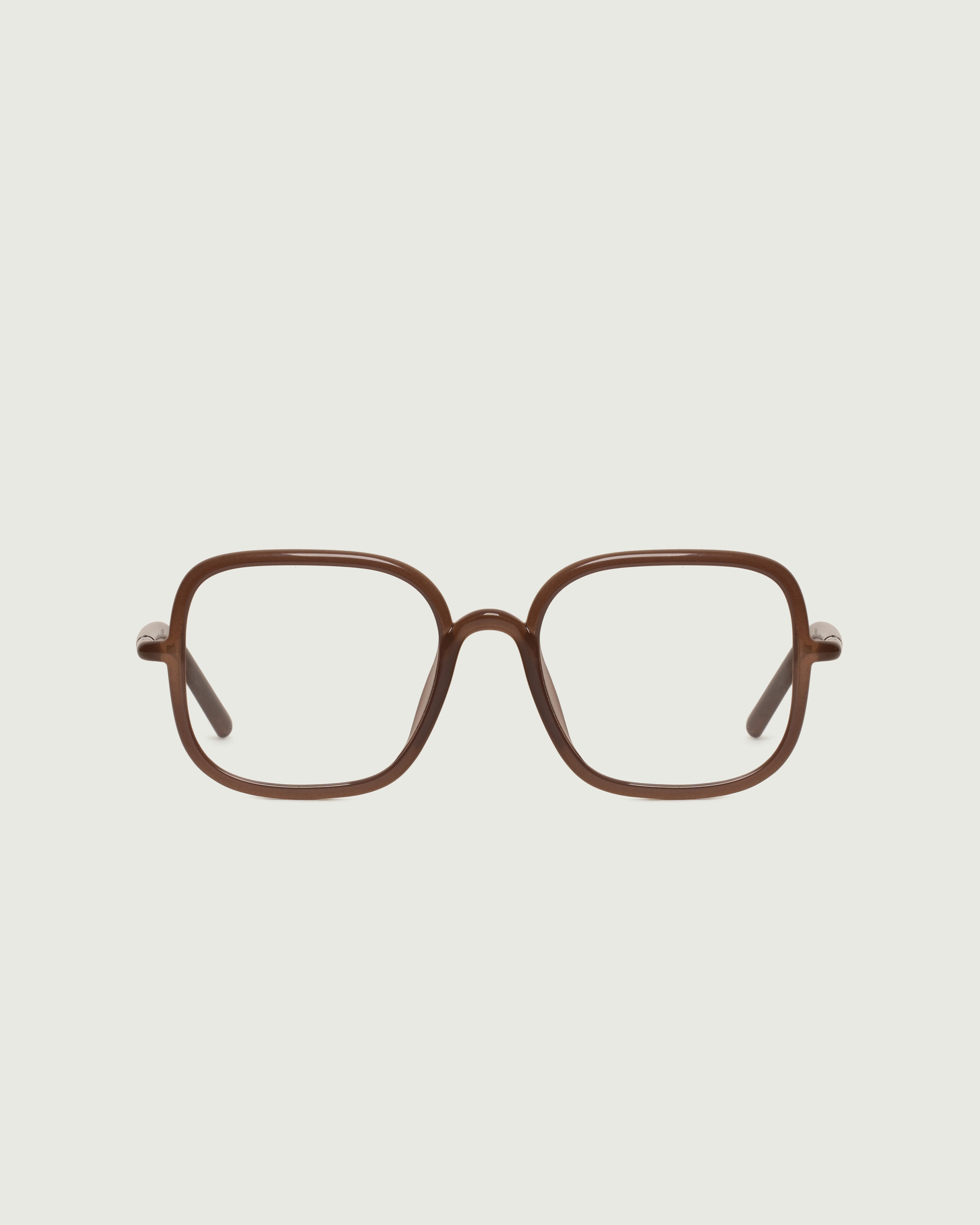 Cortado::Eleanor Eyeglasses square Brown castor seed front
