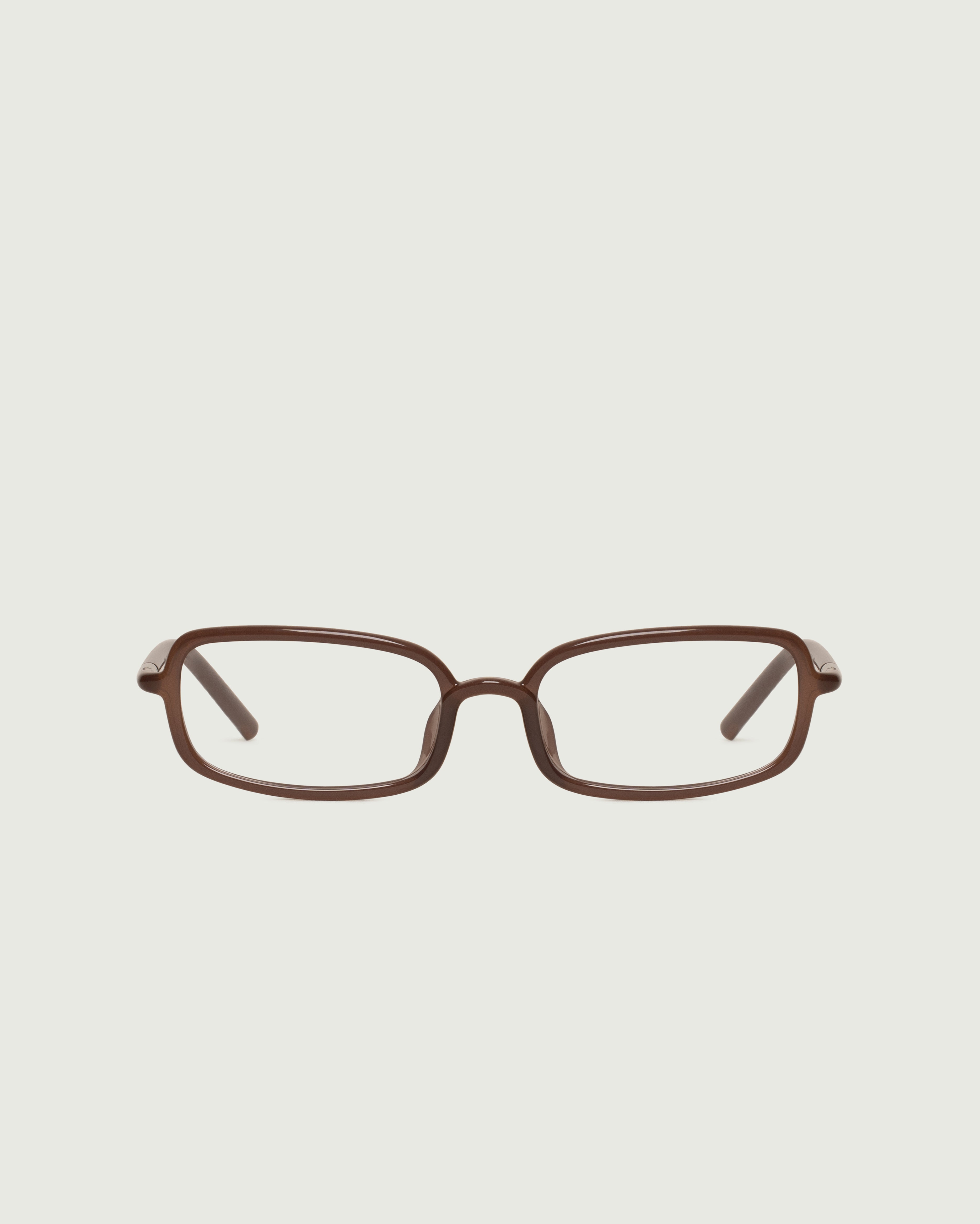 Cortado::Oliver Eyeglasses rectangle Brown castor seed front