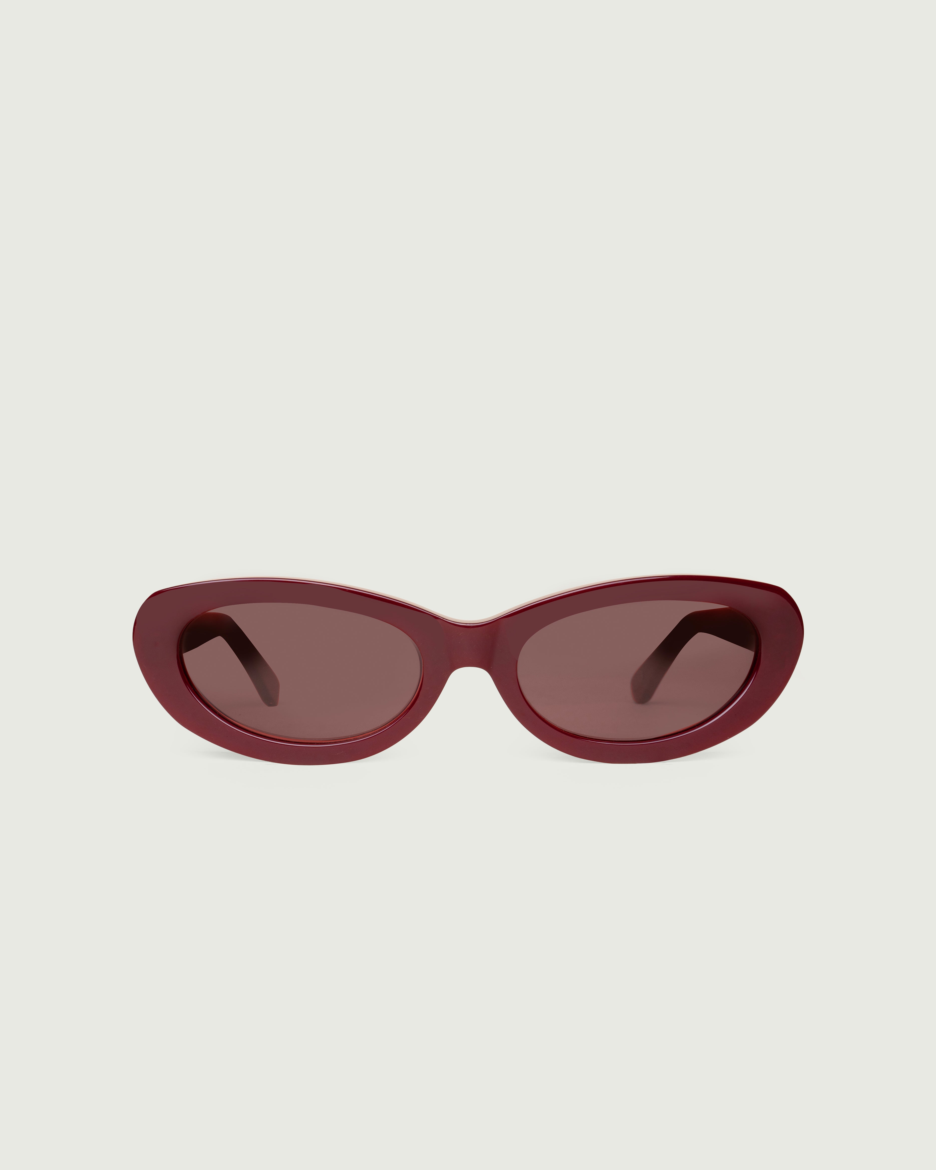 Crimson::Dakota Sunglasses cateye red recycled polyester front