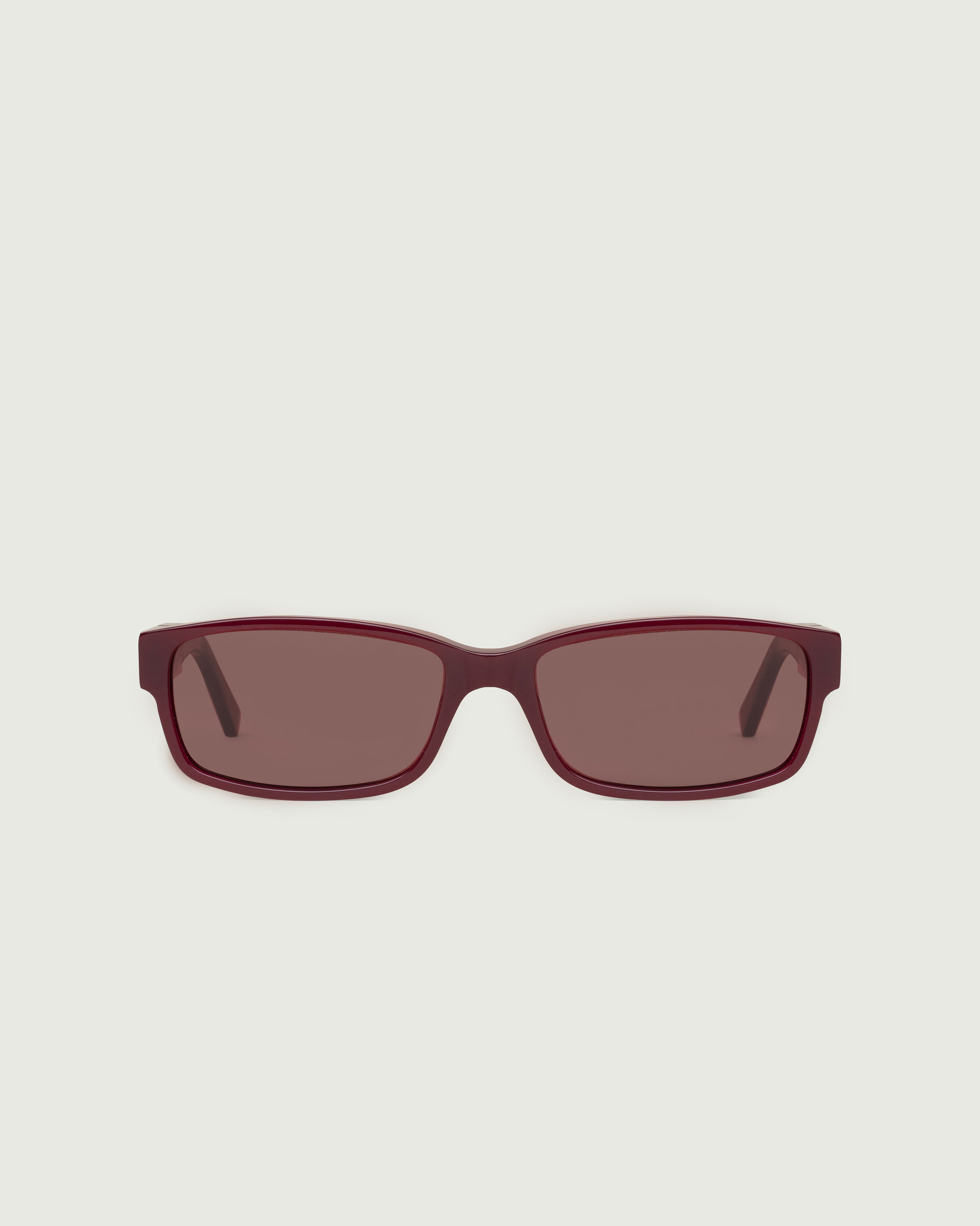 Crimson::Gene Sunglasses rectangle red recycled polyester front