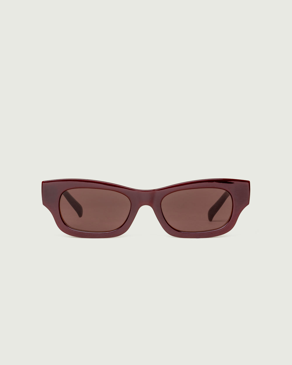 Crimson::Jax Sunglasses rectangle red recycled polyester front