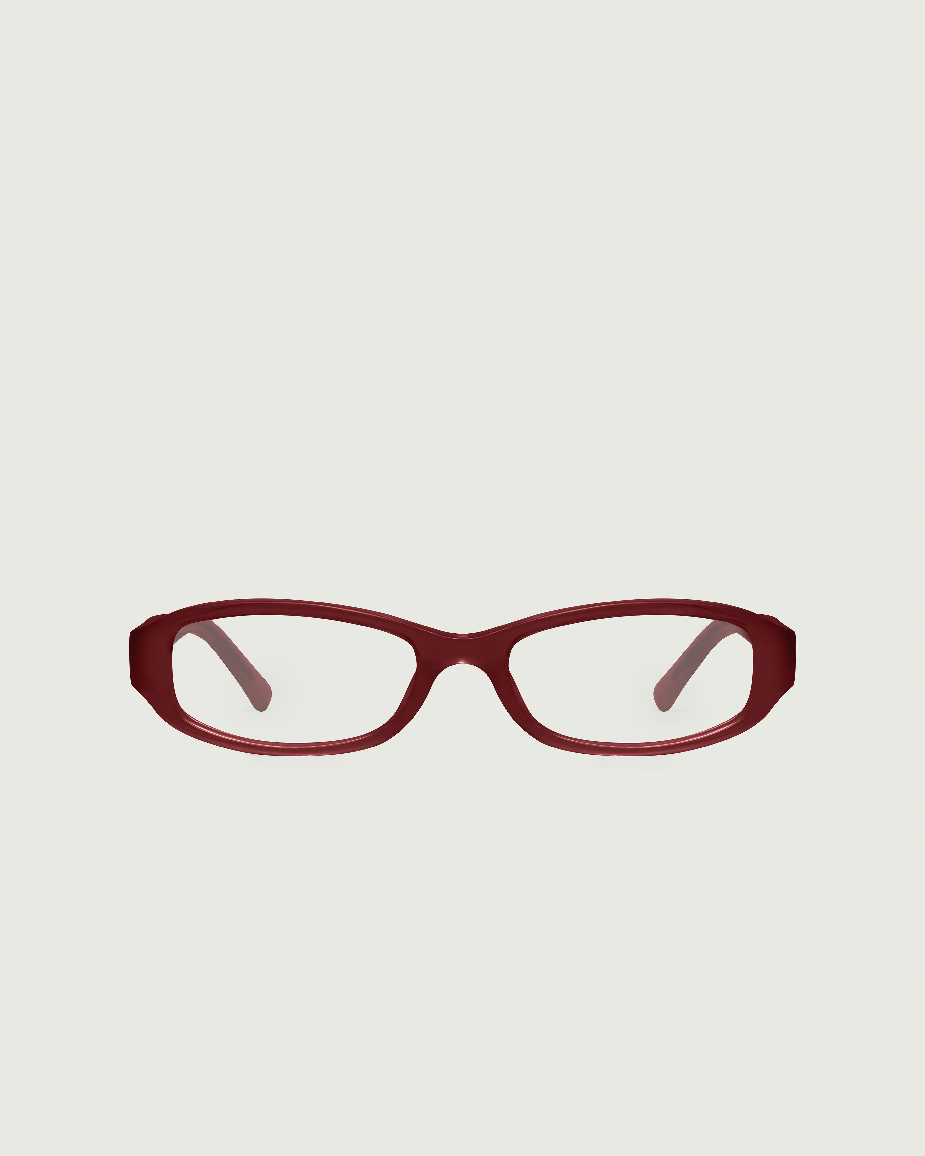 Crimson::Lucy Eyeglasses rectangle red acetate front