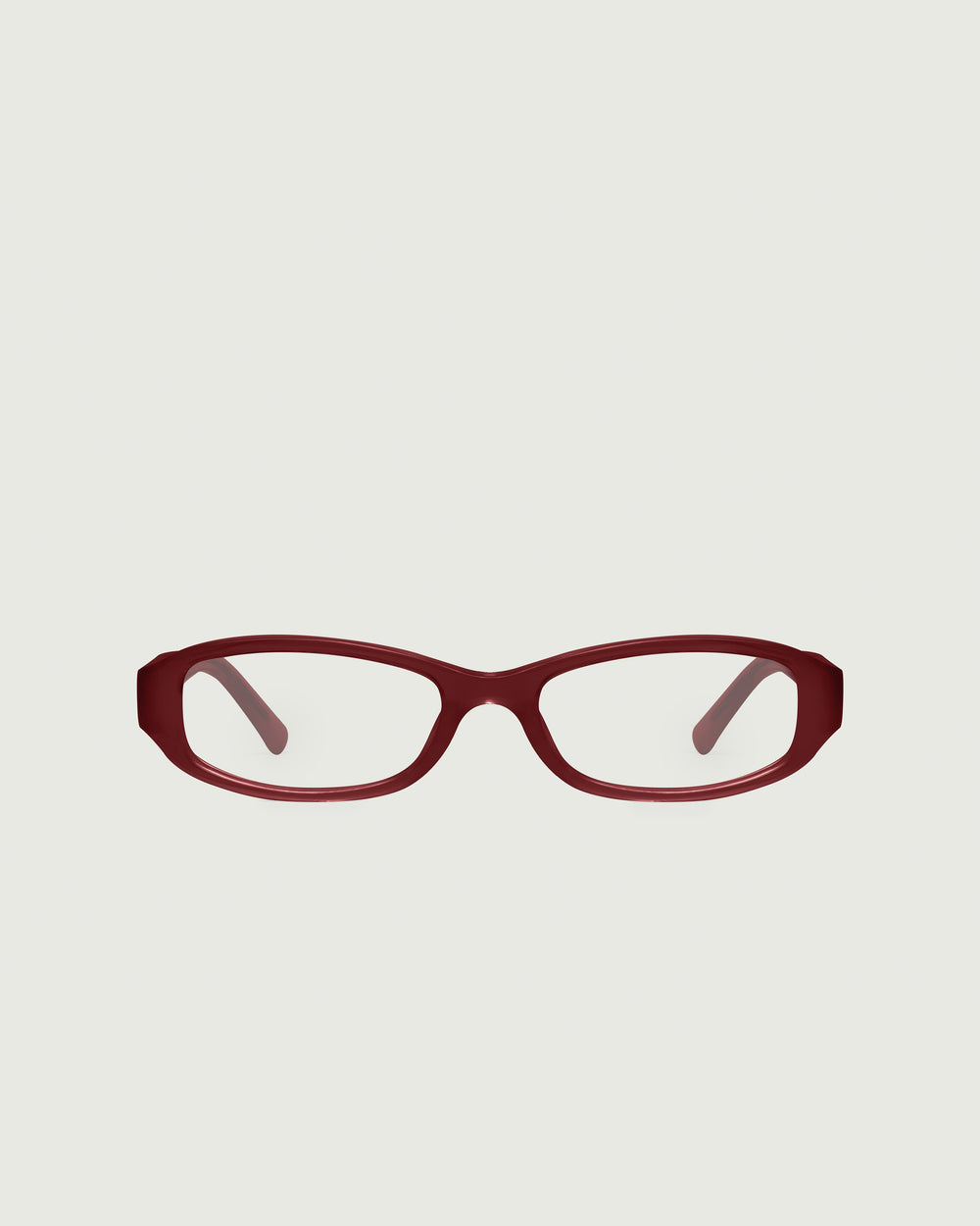 Crimson::Lucy Eyeglasses rectangle red acetate front