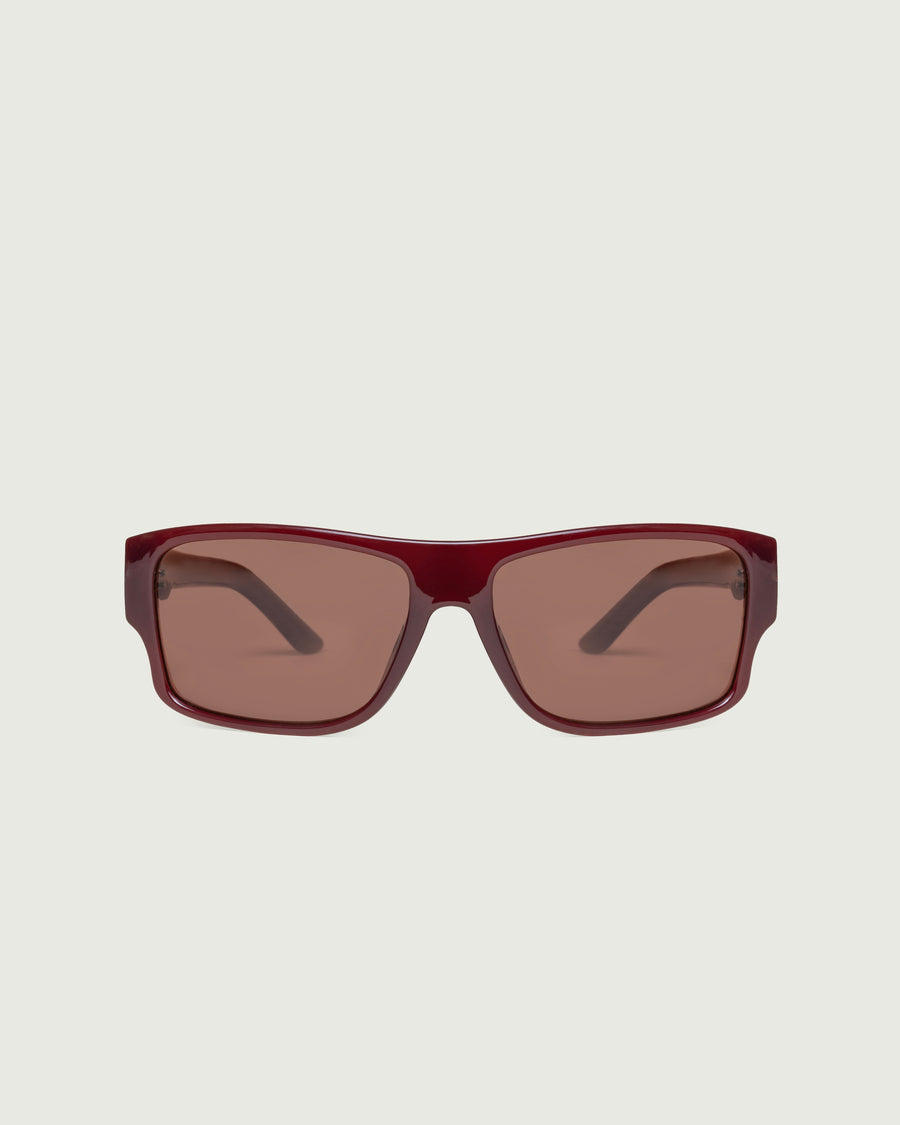 Nolan Sunglasses square red recycled polyester front