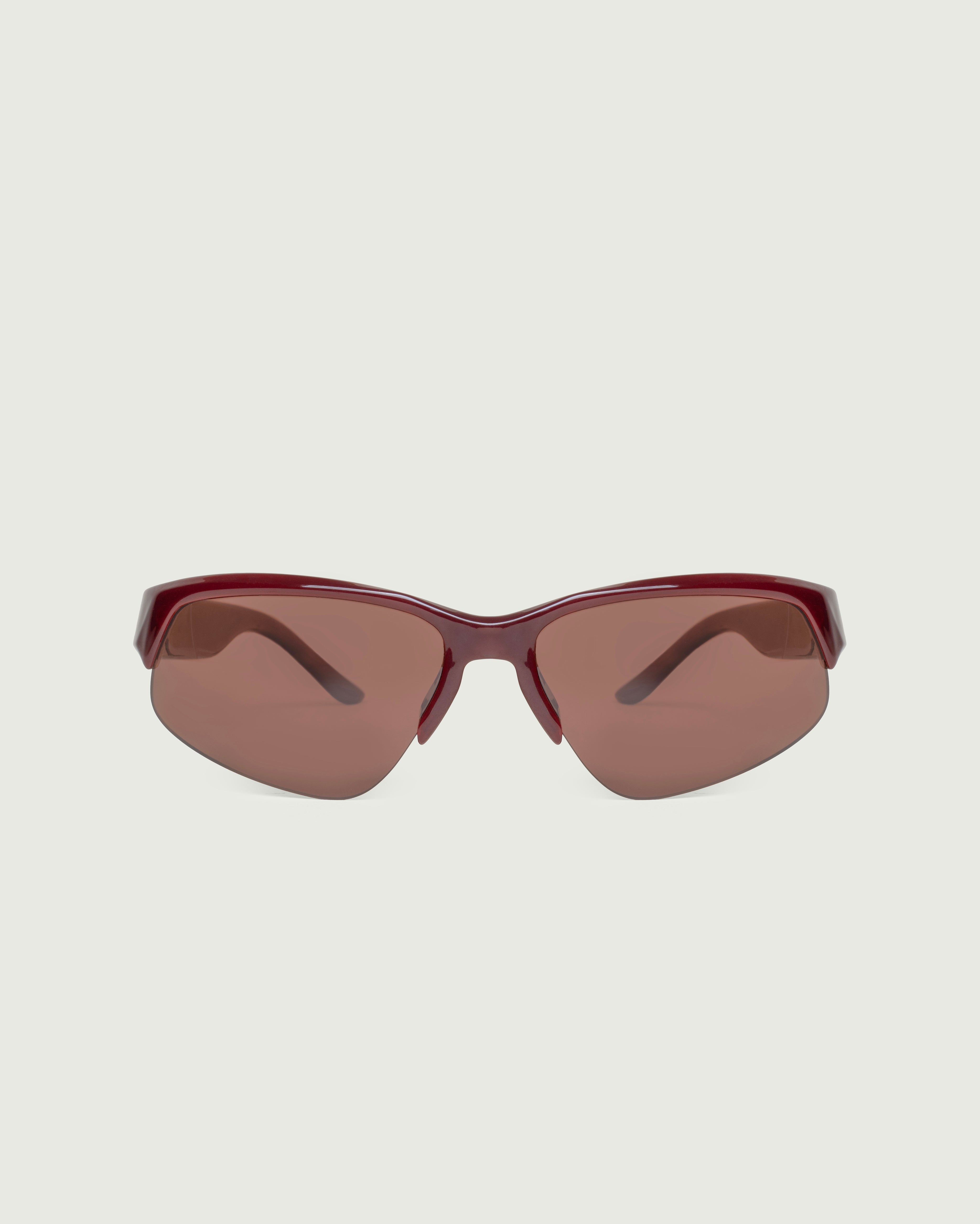 Crimson Plum Polarized::Simone  Sunglasses cateye red recycled polyester front