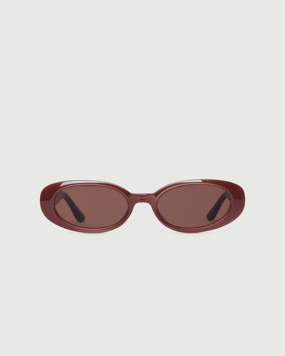 Crimson::Devon Sunglasses oval Red recycled polyester front