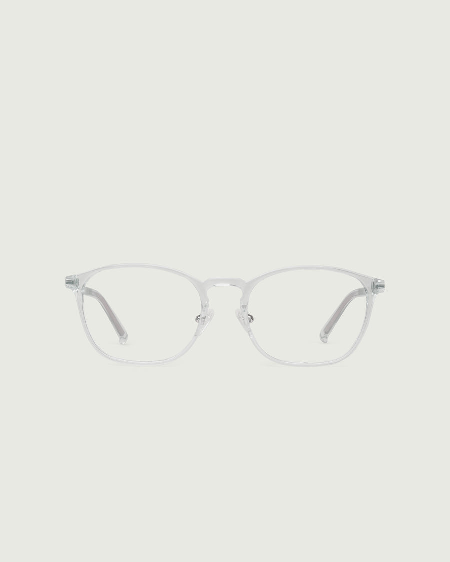 Columbus Wide Eyeglasses square clear plant-based top